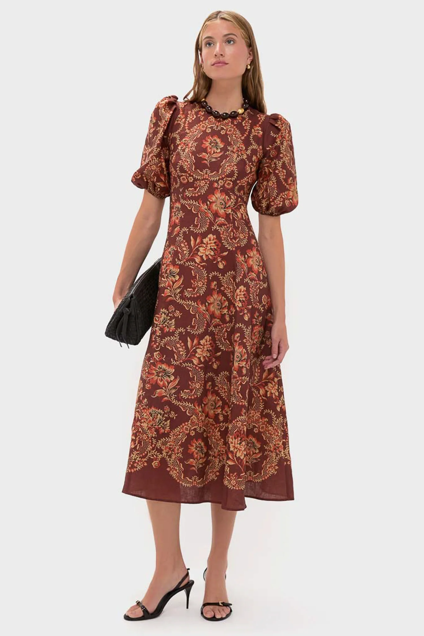 Burgundy Seraphine Midi Dress - Image 2