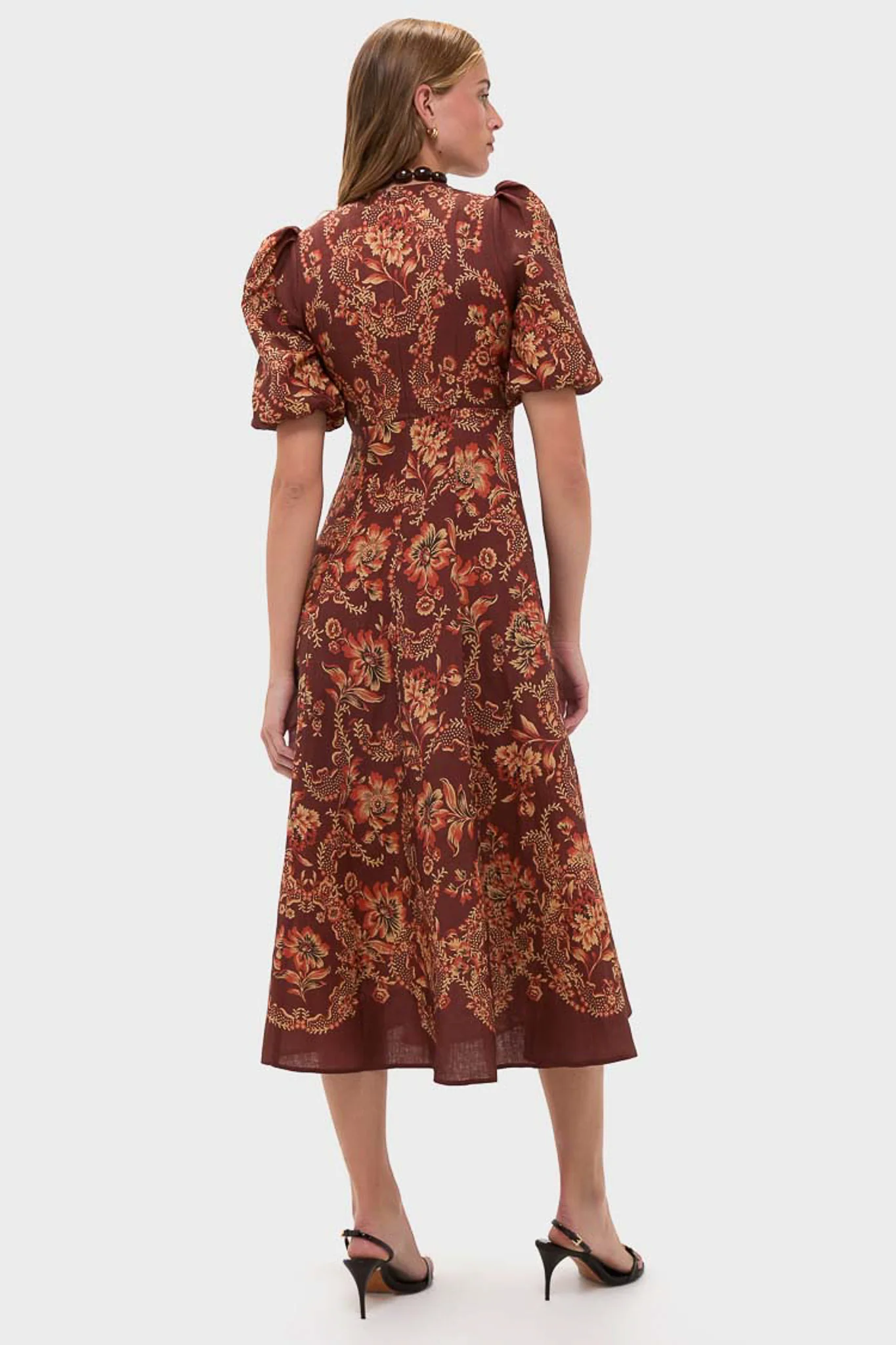 Burgundy Seraphine Midi Dress - Image 4