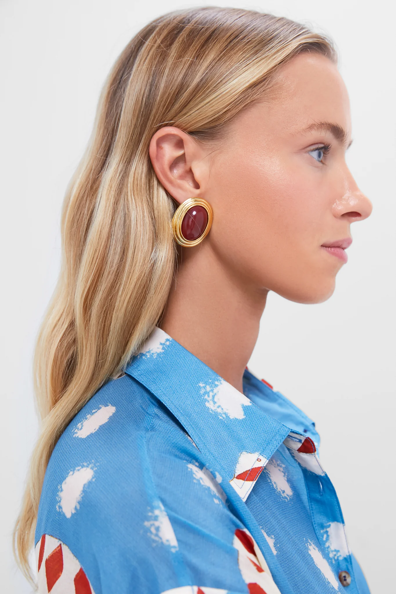 Burgundy Vega Earrings - Image 2