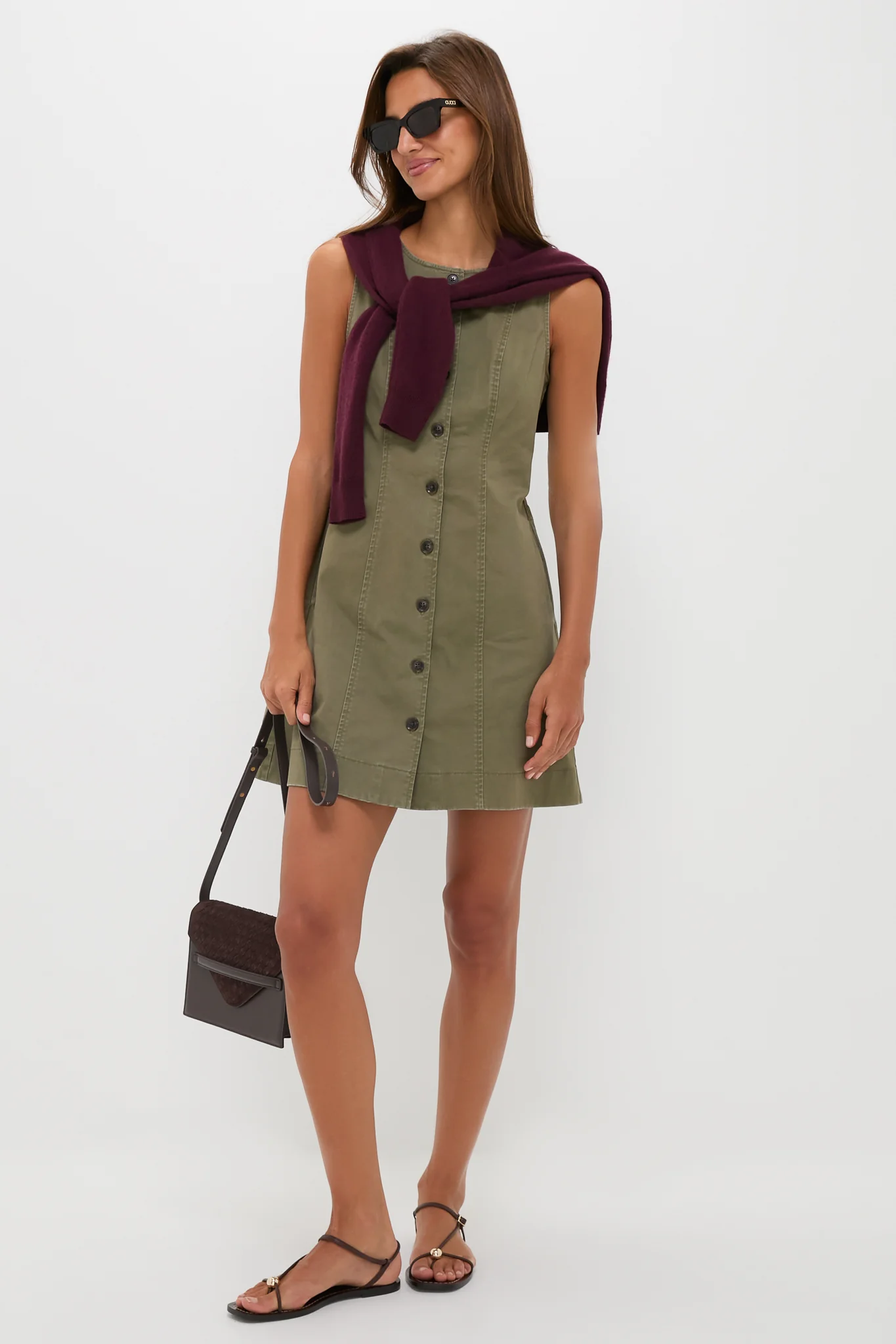 Burnt Olive Chino Rhoda Mini Dress - Image 7