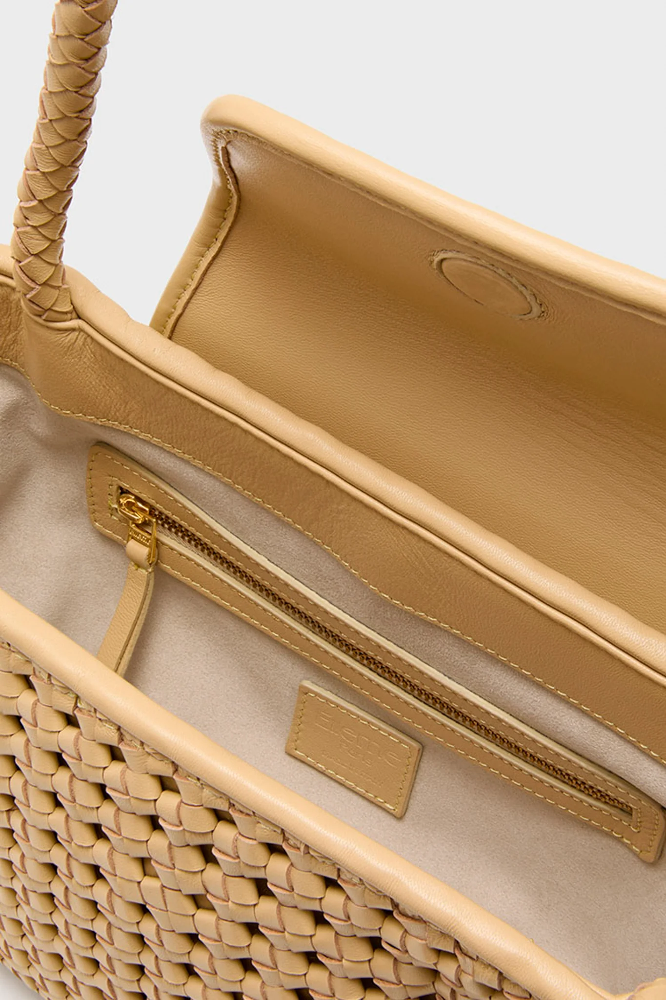 Butter Woven Leather Courrier Tote - Image 6