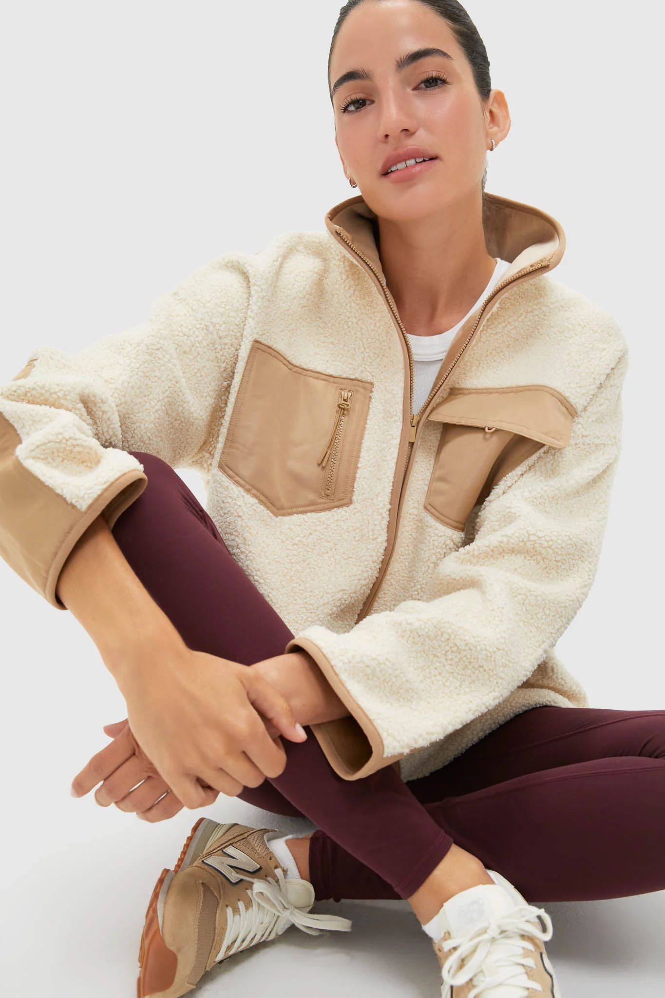 Buttercream Fleece Lawrence Full Length Zip Up - Image 5