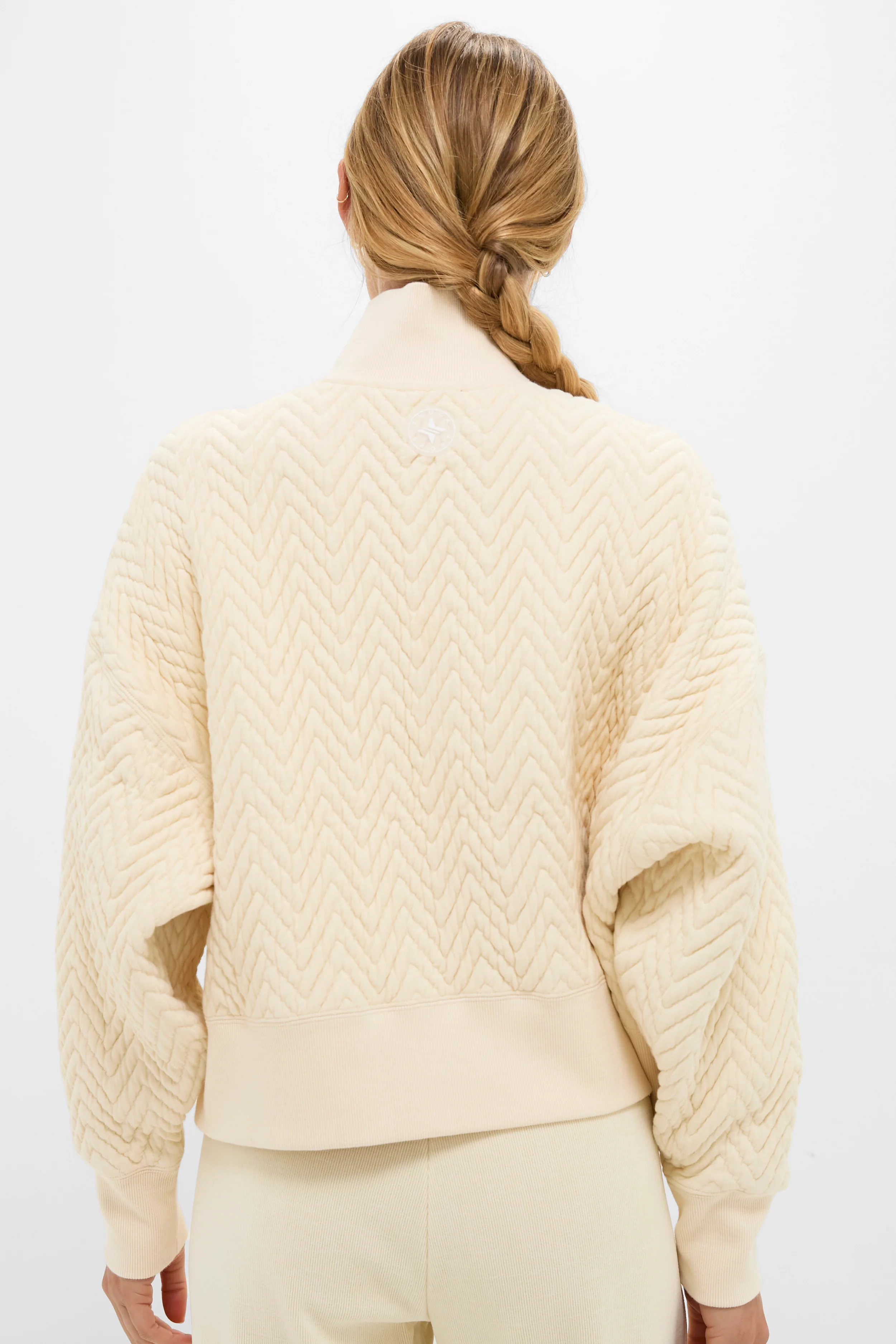 Buttercream Quilted Lucas Quarter Zip - Image 4