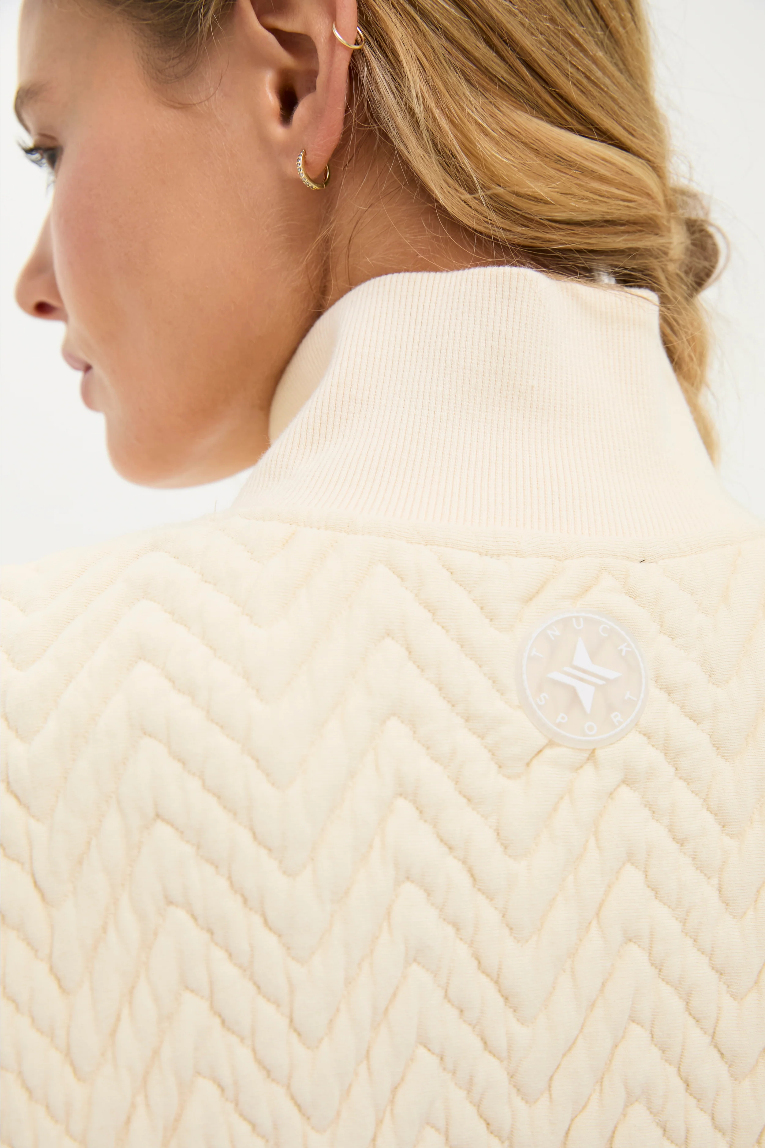 Buttercream Quilted Lucas Quarter Zip - Image 5