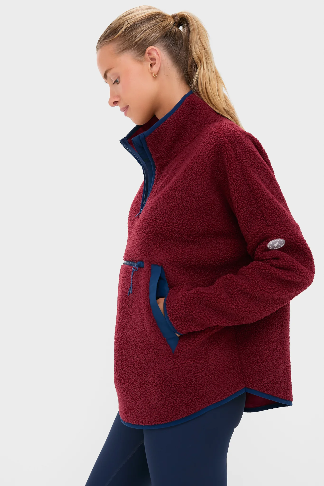 Cabernet Fleece Cady Quarter Zip - Image 3