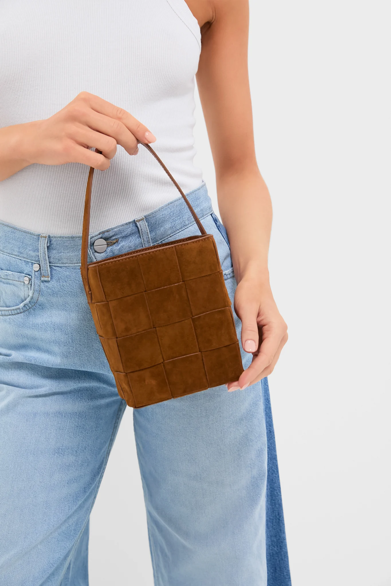 Cacao Laith Woven Top Handle Bag - Image 2