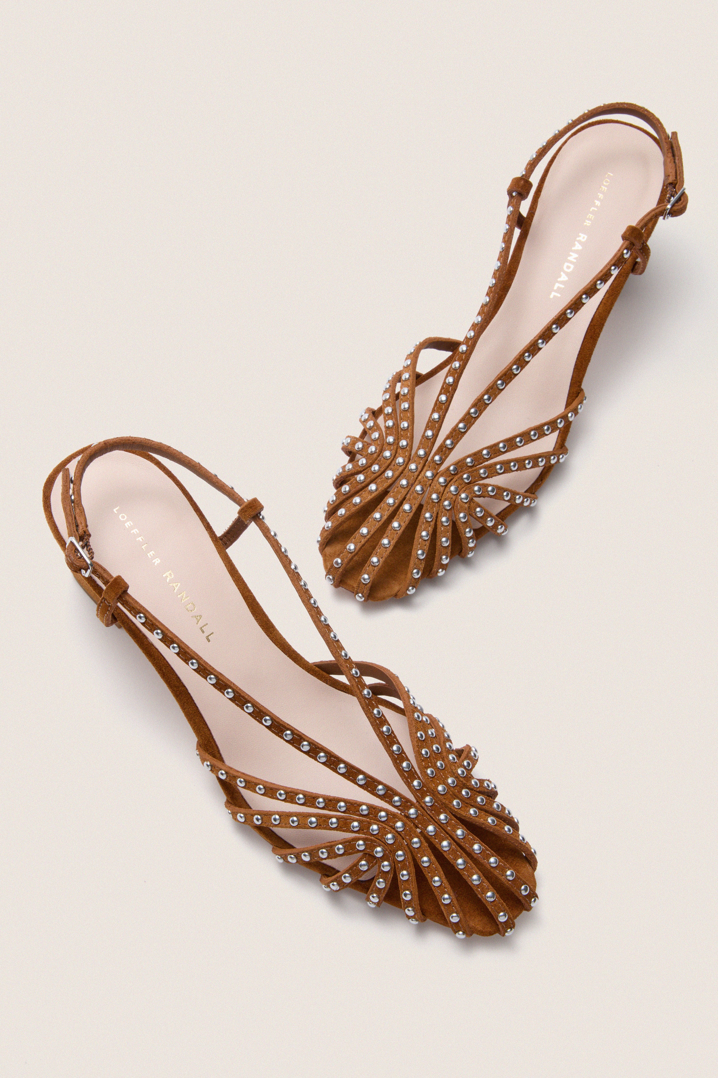 Cacao Suede Studded Priscilla Heels - Image 5