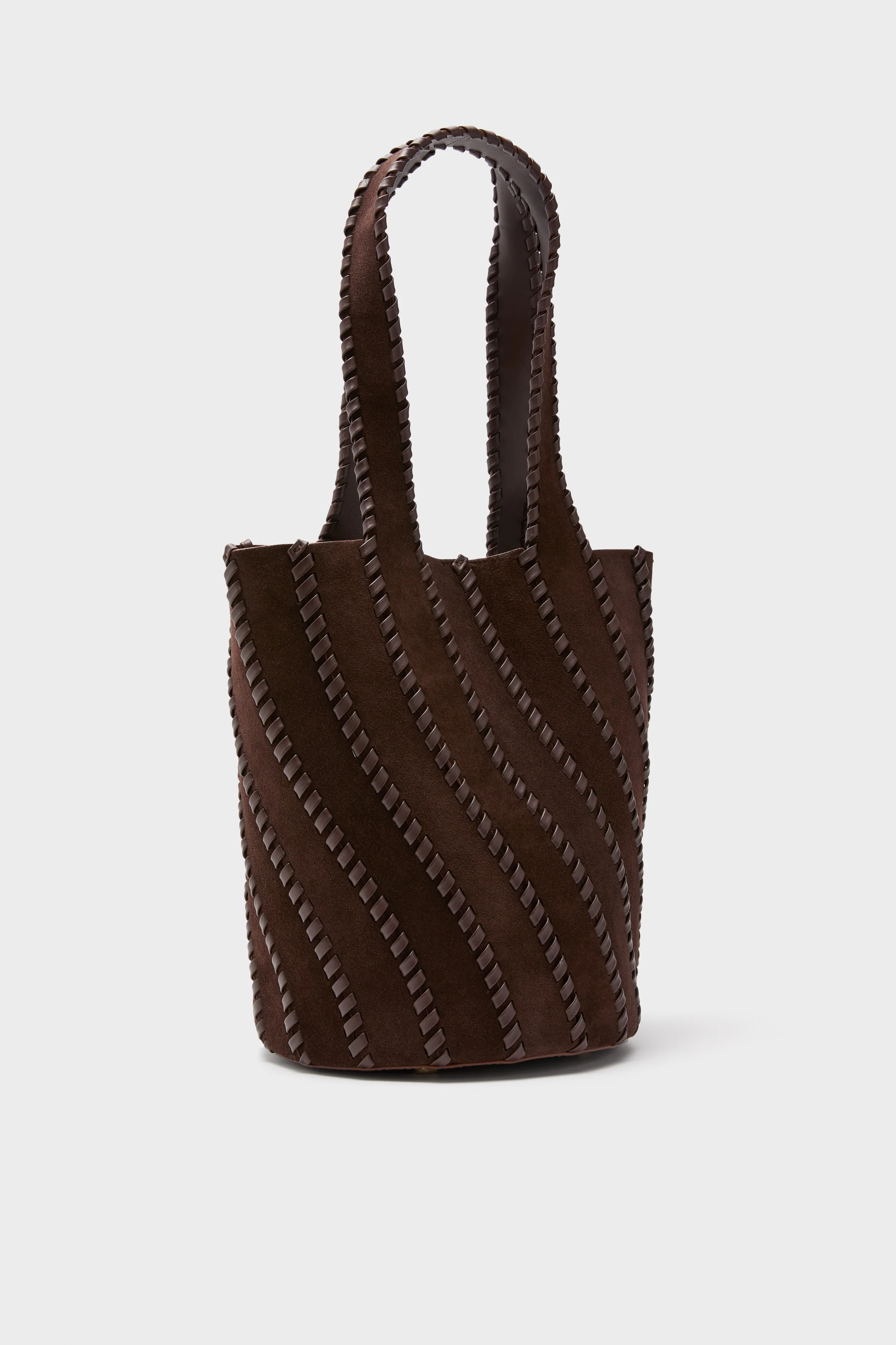 Cacao Tallia Suede Bucket Bag - Image 6