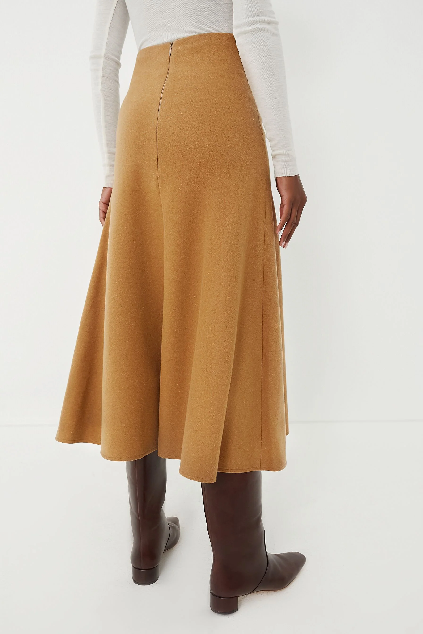 Camel Boushra Midi Skirt - Image 4