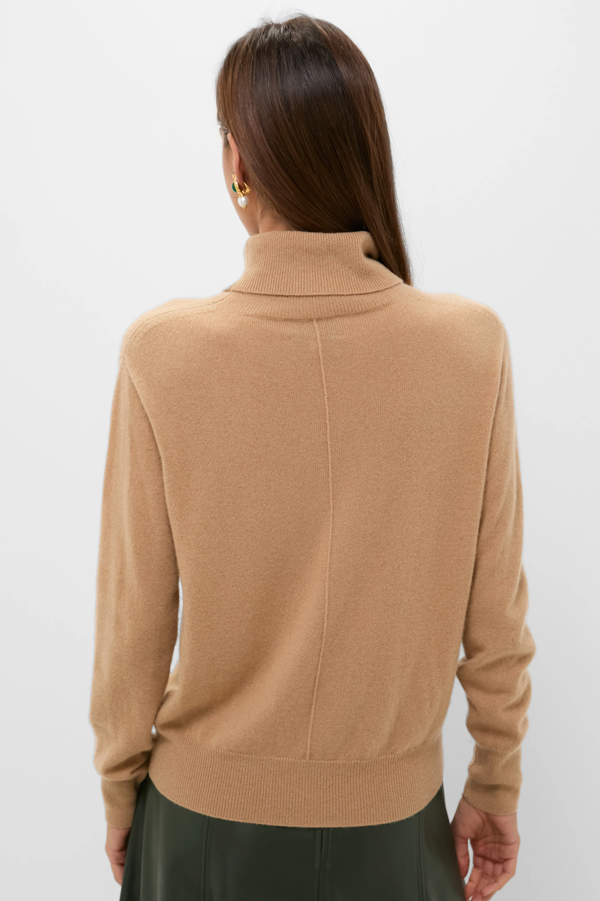 Camel Cashmere Turtleneck Sweater - Image 4