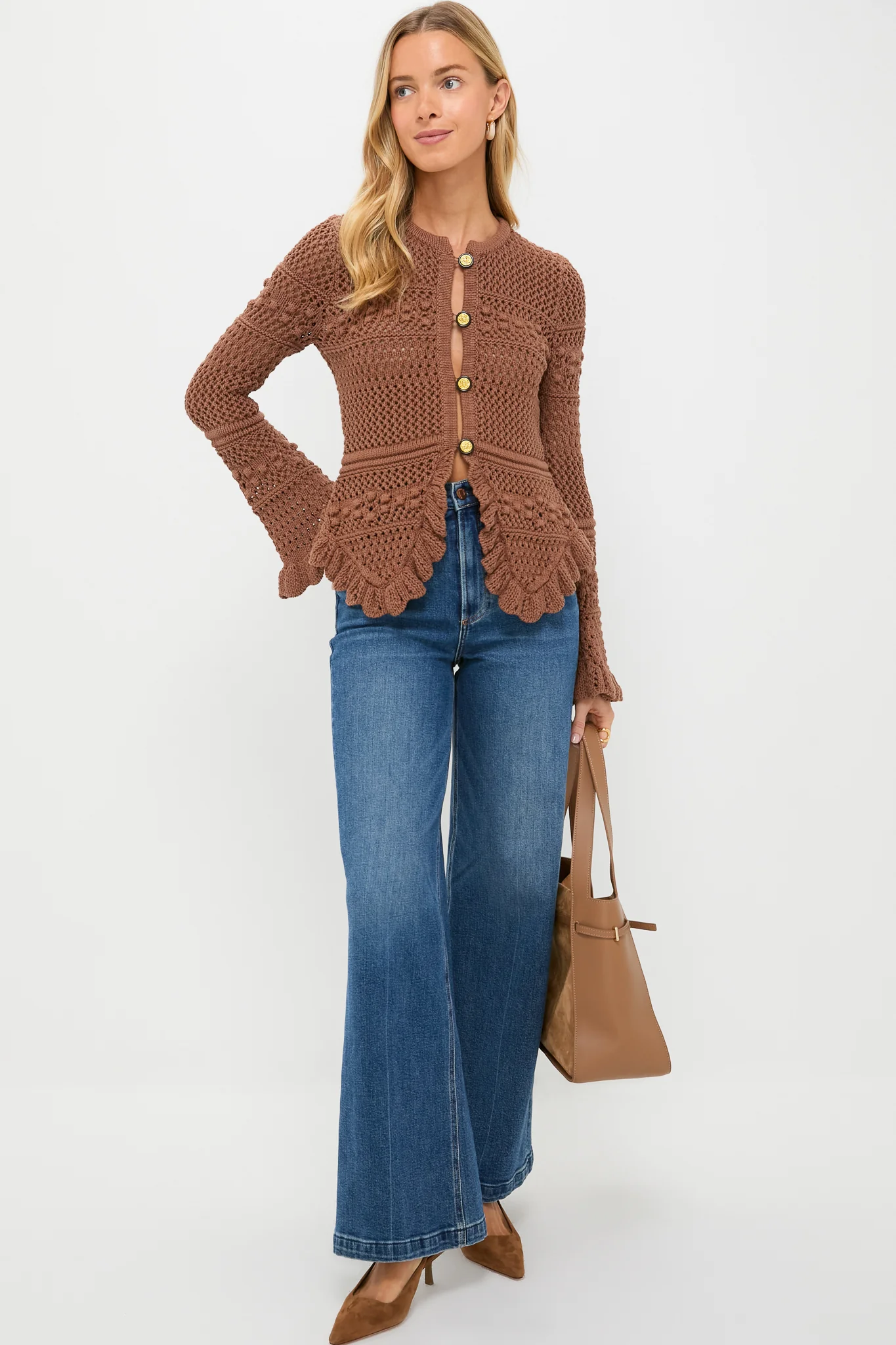 Camel Cleo Suede Tote - Image 3