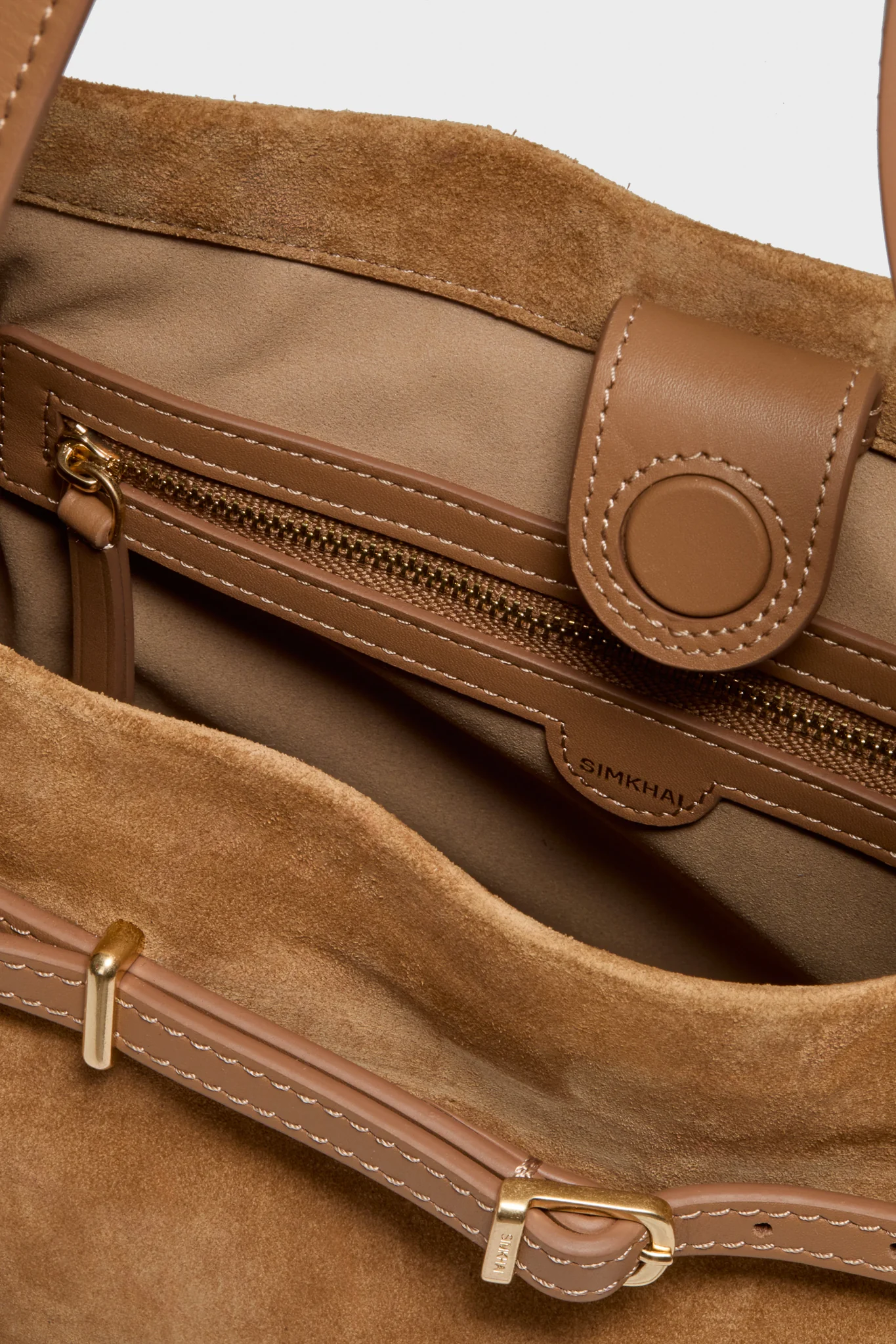 Camel Cleo Suede Tote - Image 5