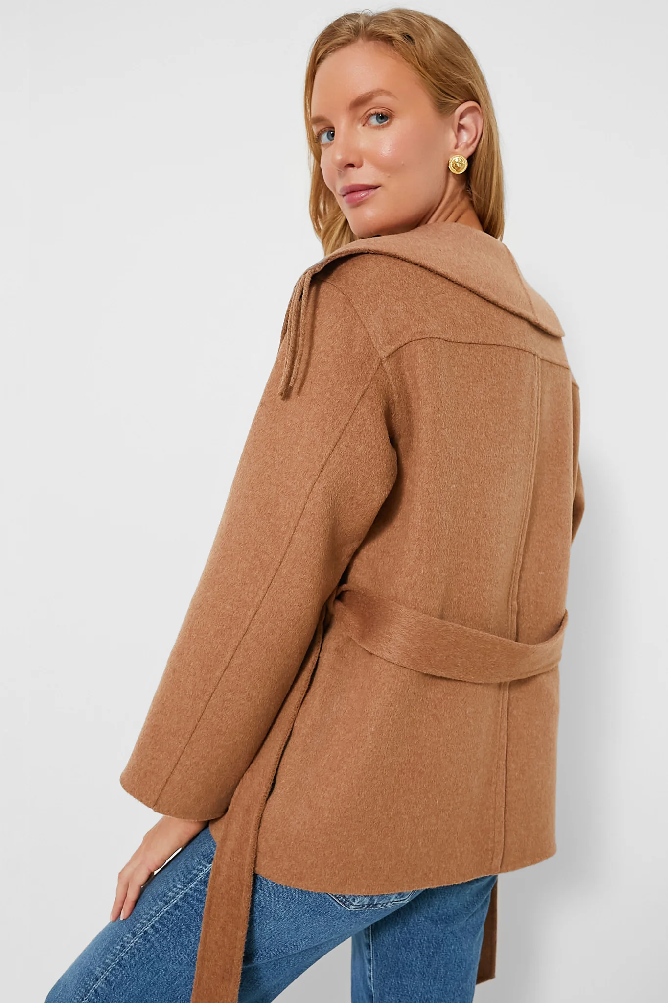 Camel Rowen Fringe Jacket - Image 4