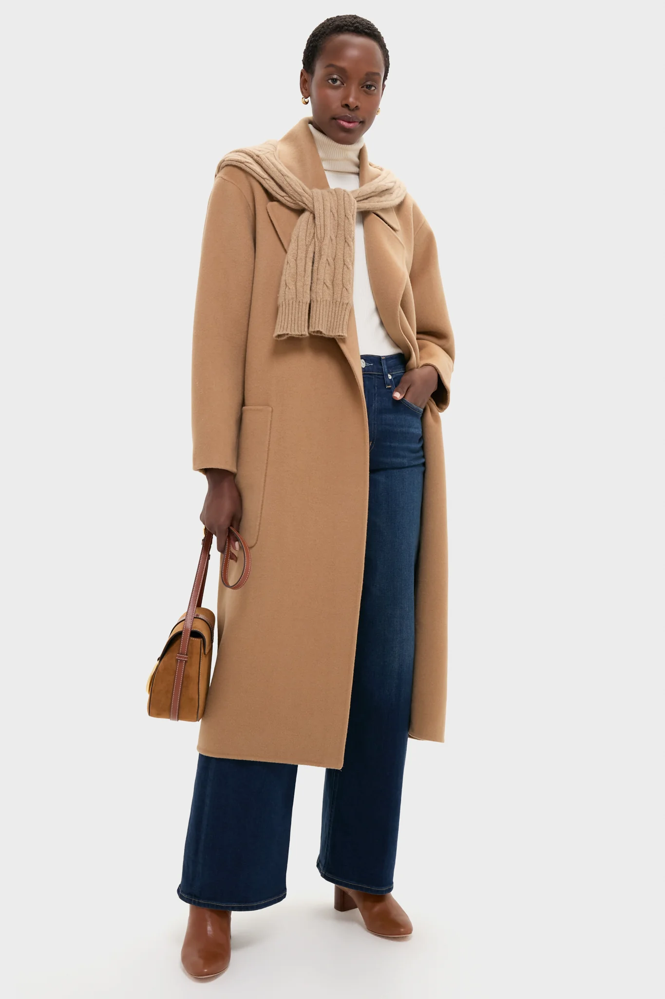 Camel Wool Trinity Coat - Image 2