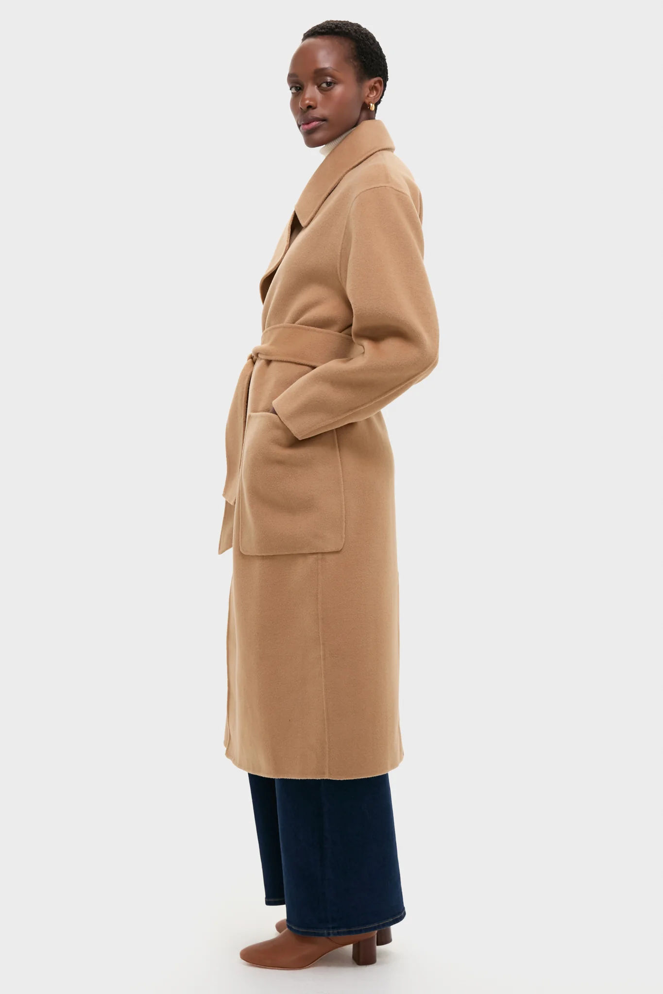Camel Wool Trinity Coat - Image 3