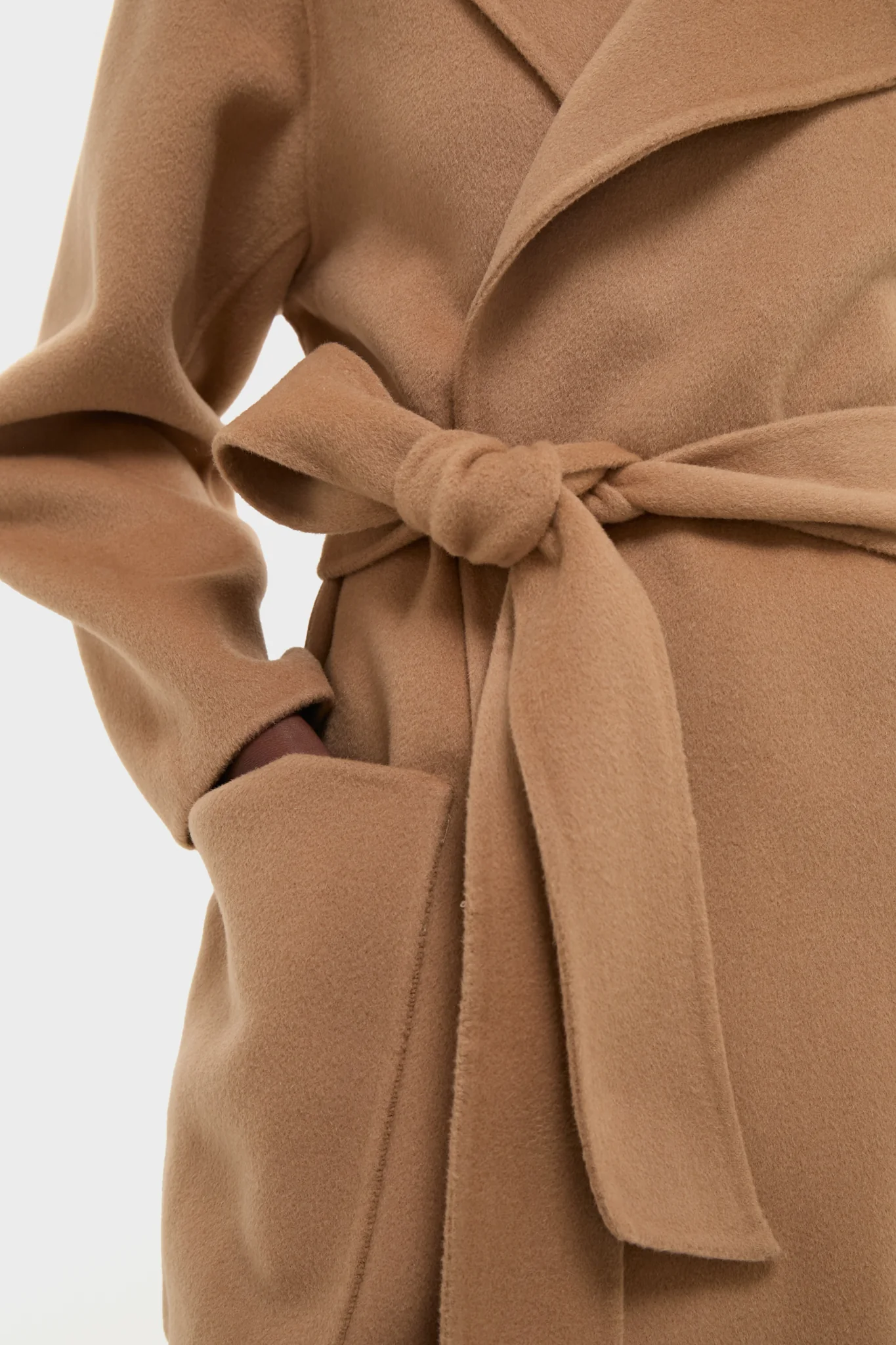 Camel Wool Trinity Coat - Image 6