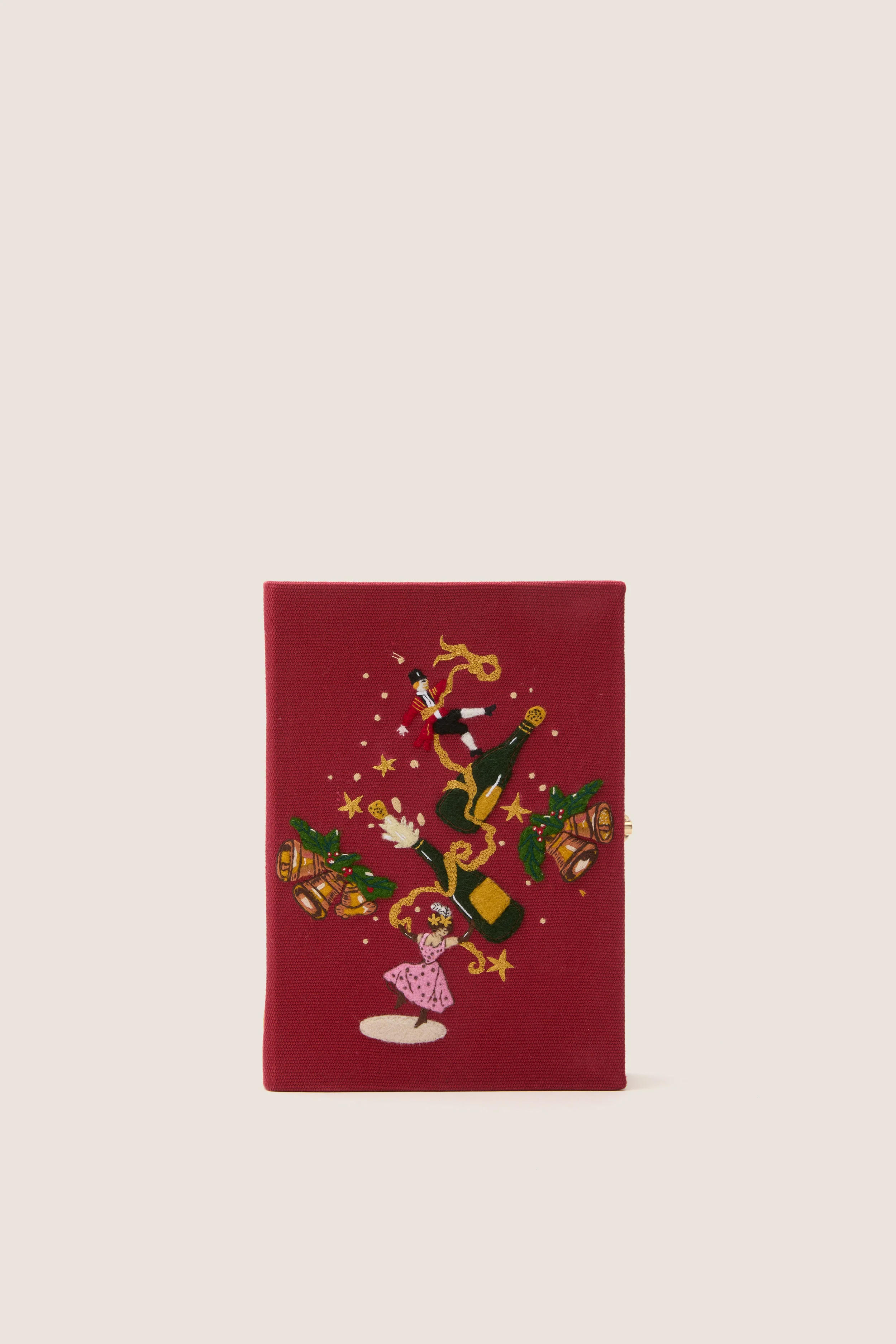 Camelia Holly Jingle and Mingle Book Clutch