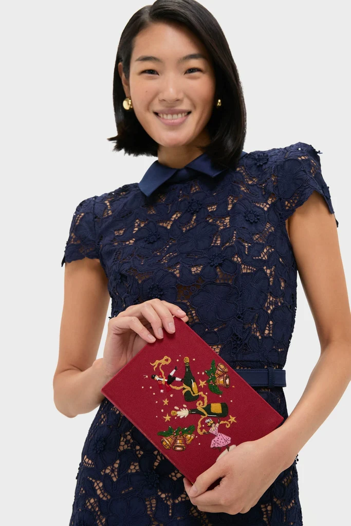 Camelia Holly Jingle and Mingle Book Clutch - Image 2