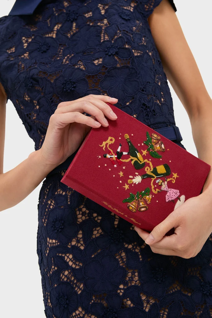 Camelia Holly Jingle and Mingle Book Clutch - Image 4