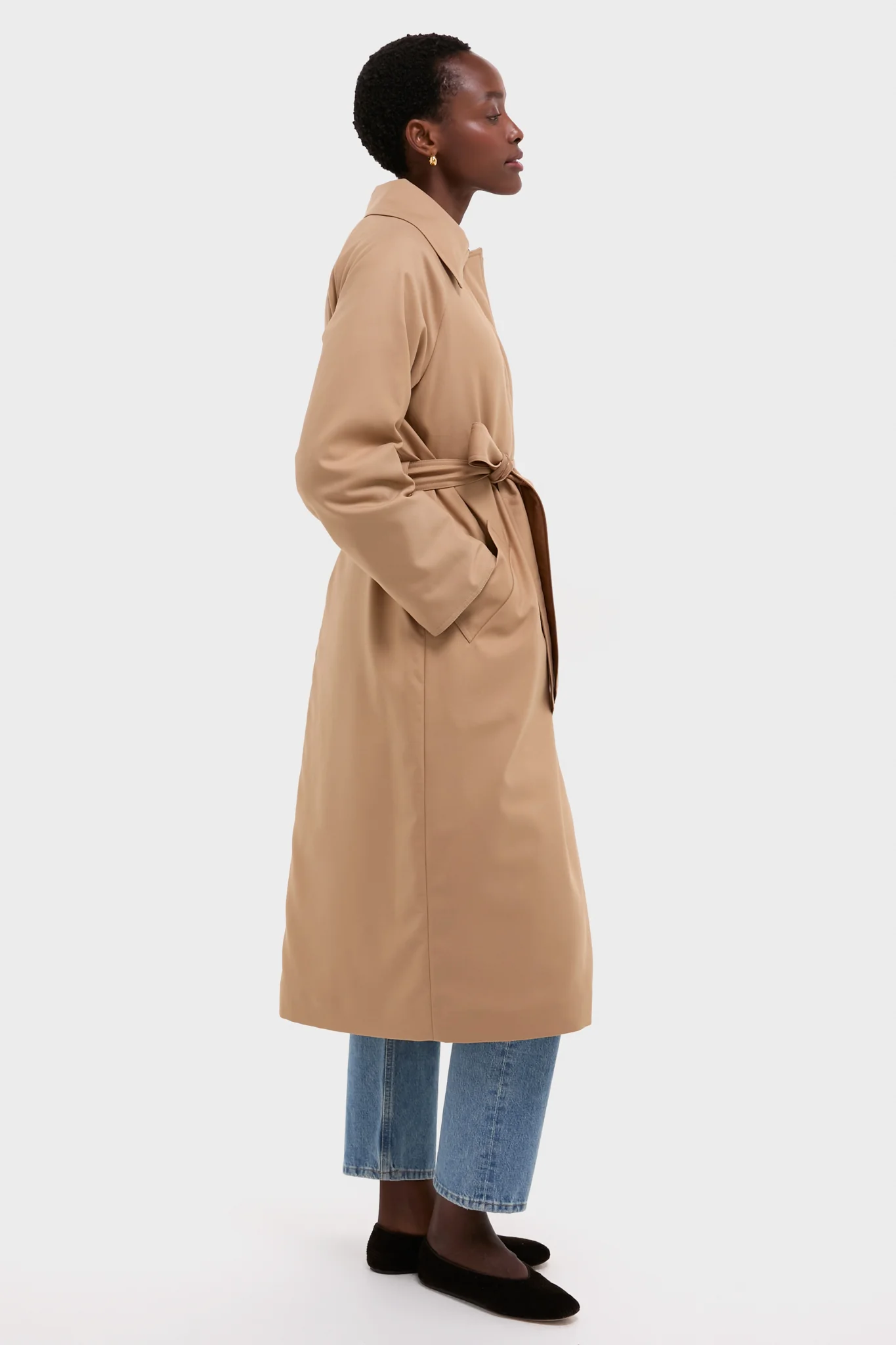 Cammello Fluid Wool and Nylon Ultralight Belted Reversible Trench - Image 4