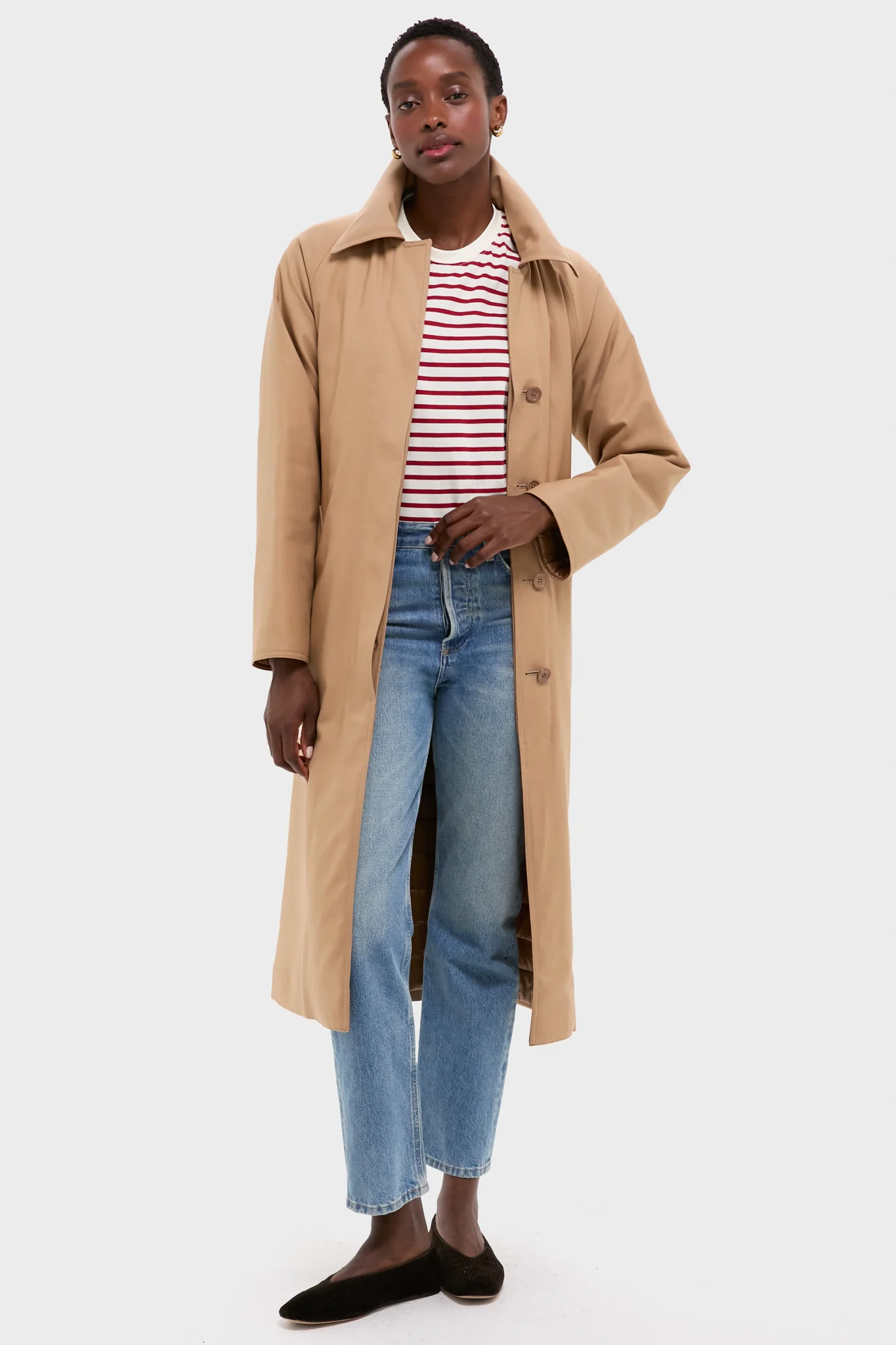 Cammello Fluid Wool and Nylon Ultralight Belted Reversible Trench - Image 7