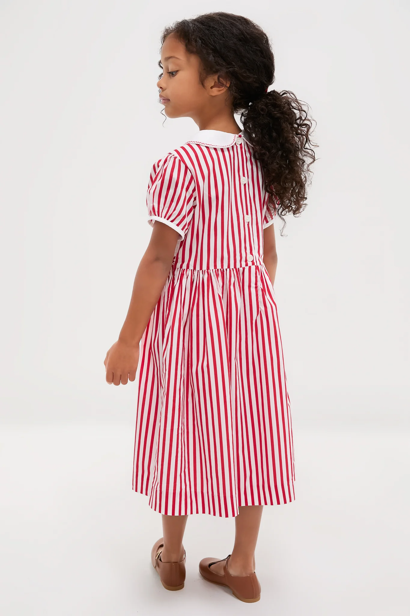 Candy Cane Stripe Smocked Dress - Image 4