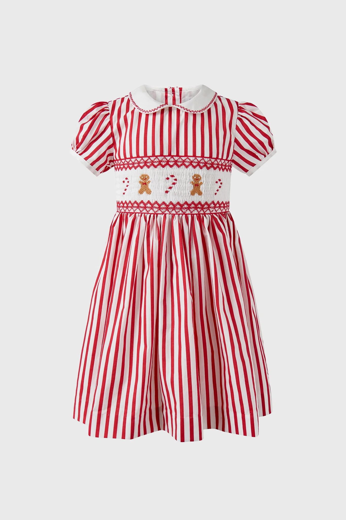 Candy Cane Stripe Smocked Dress - Image 6