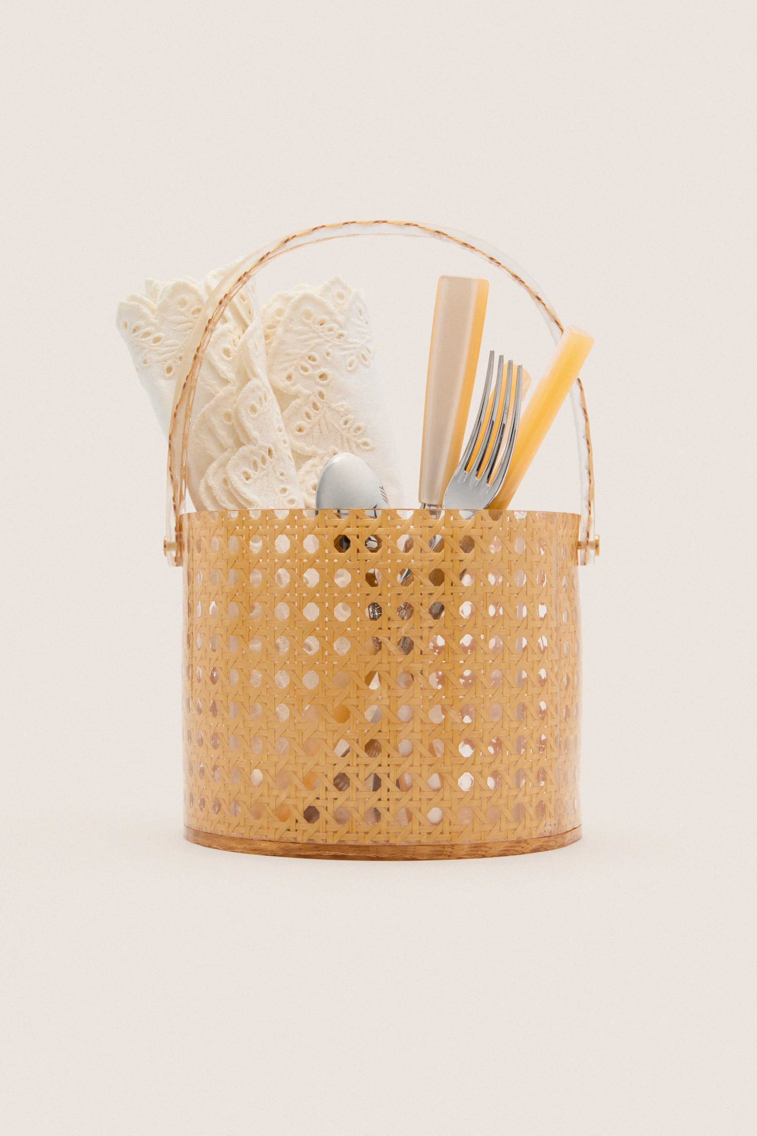Cane Acrylic Utensil Caddy - Image 3