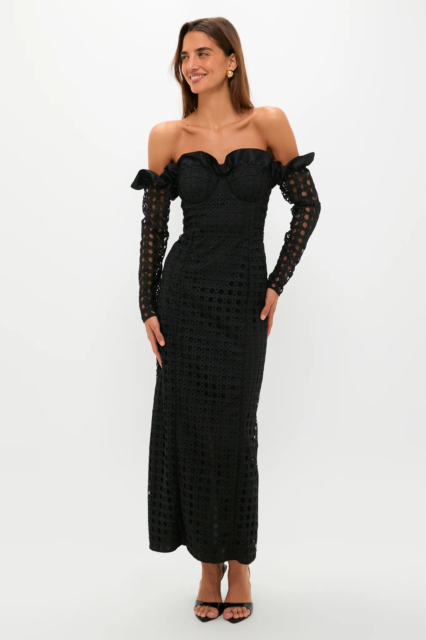 Cane Lace Off the Shoulder Monique Dress