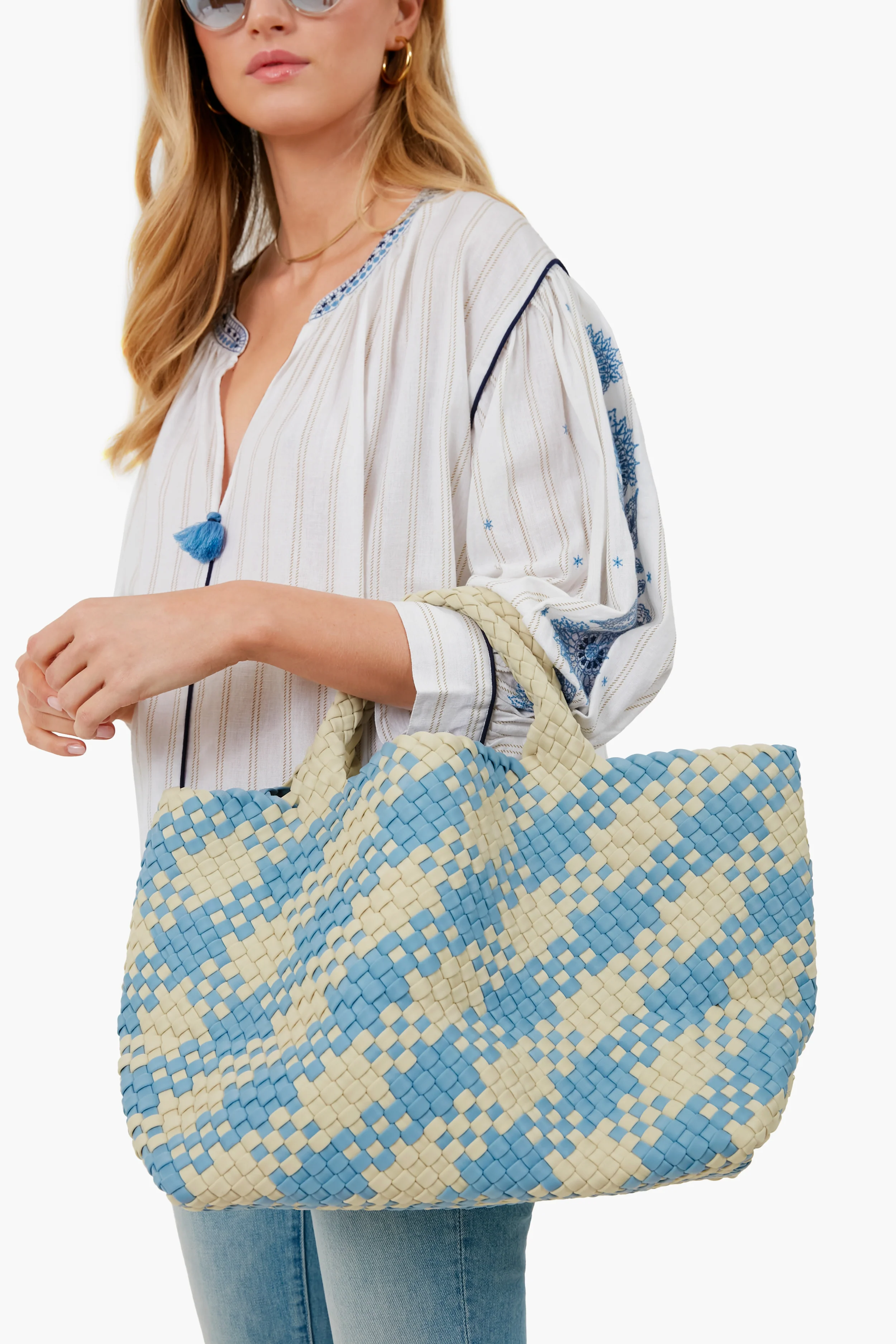 Capri Plaid St Barths Medium Tote - Image 2