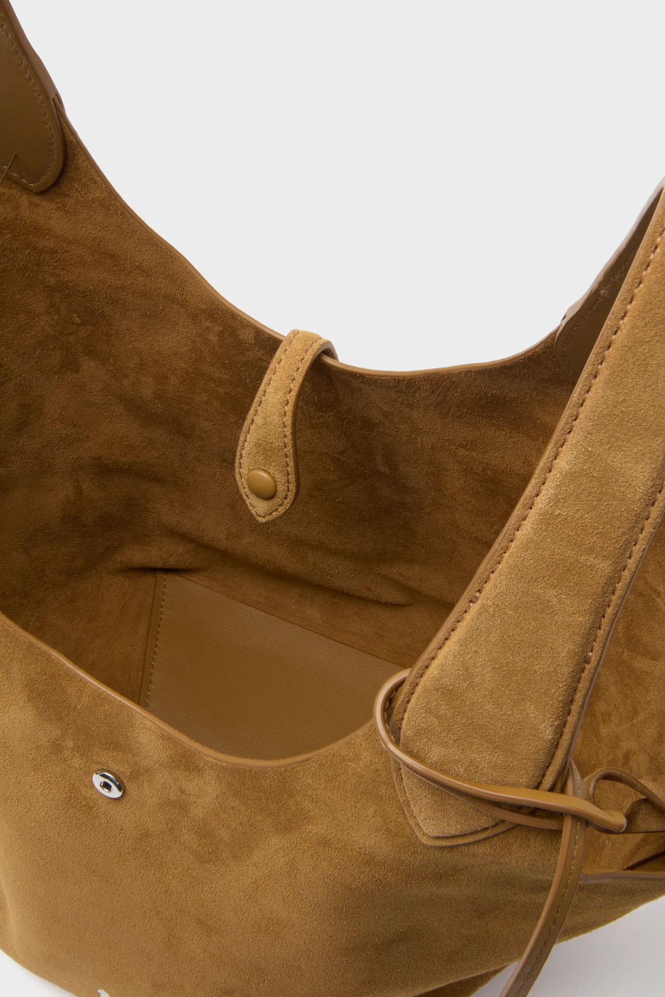 Caramel Medium Suede Tote - Image 4