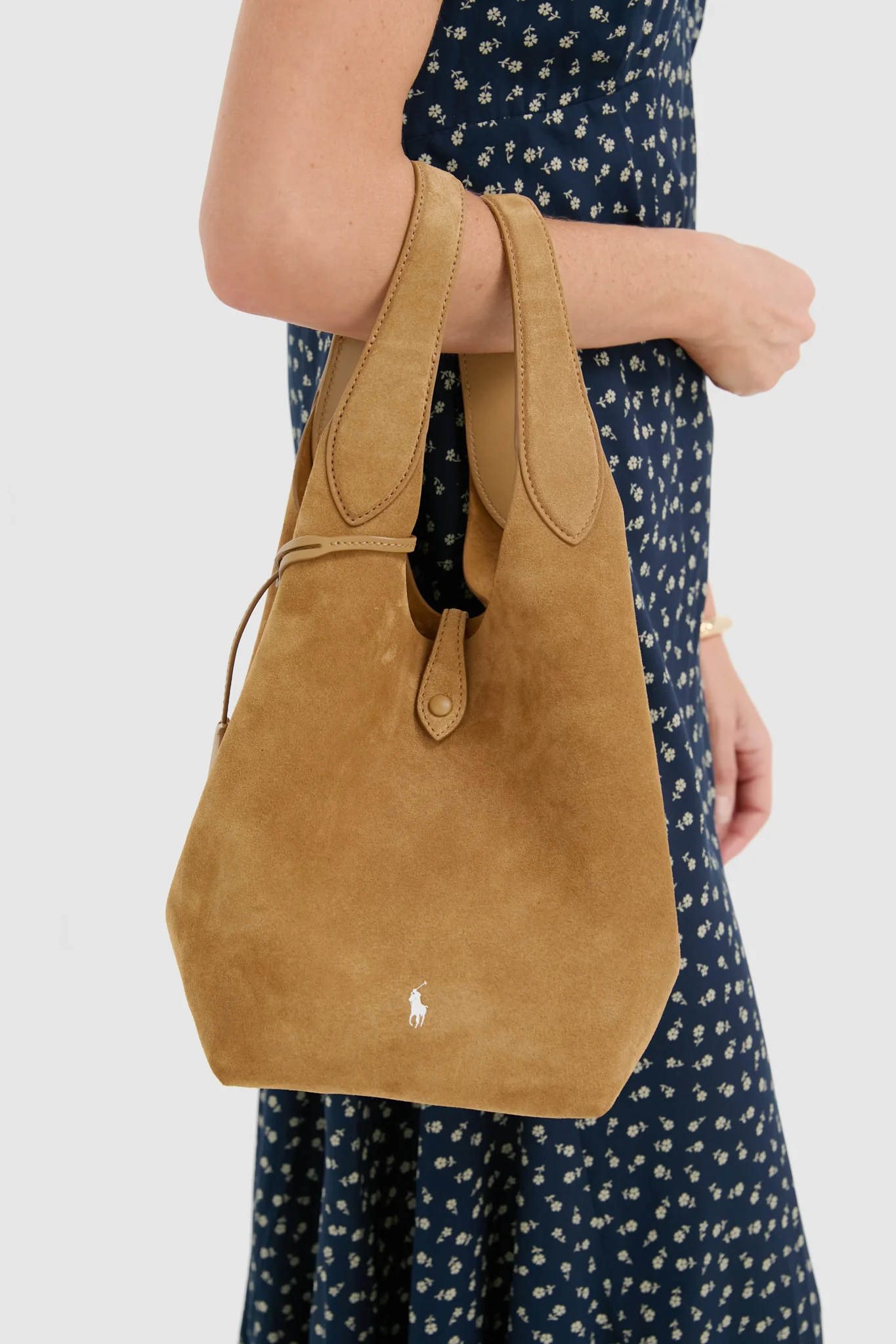 Caramel Medium Suede Tote - Image 5