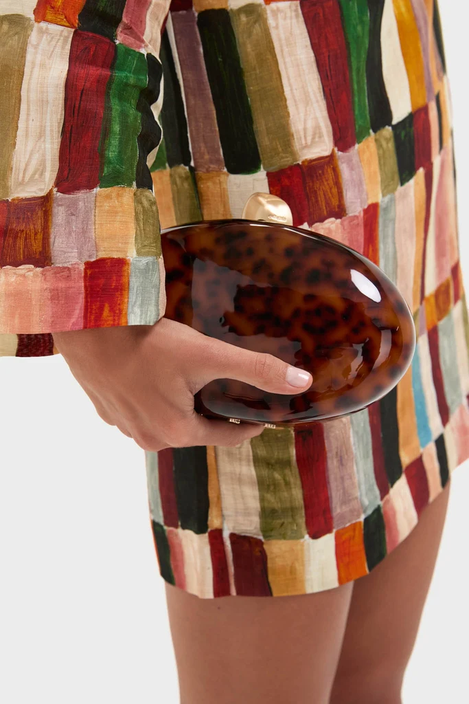 Caramel Tortoise Eviana Clutch - Image 3