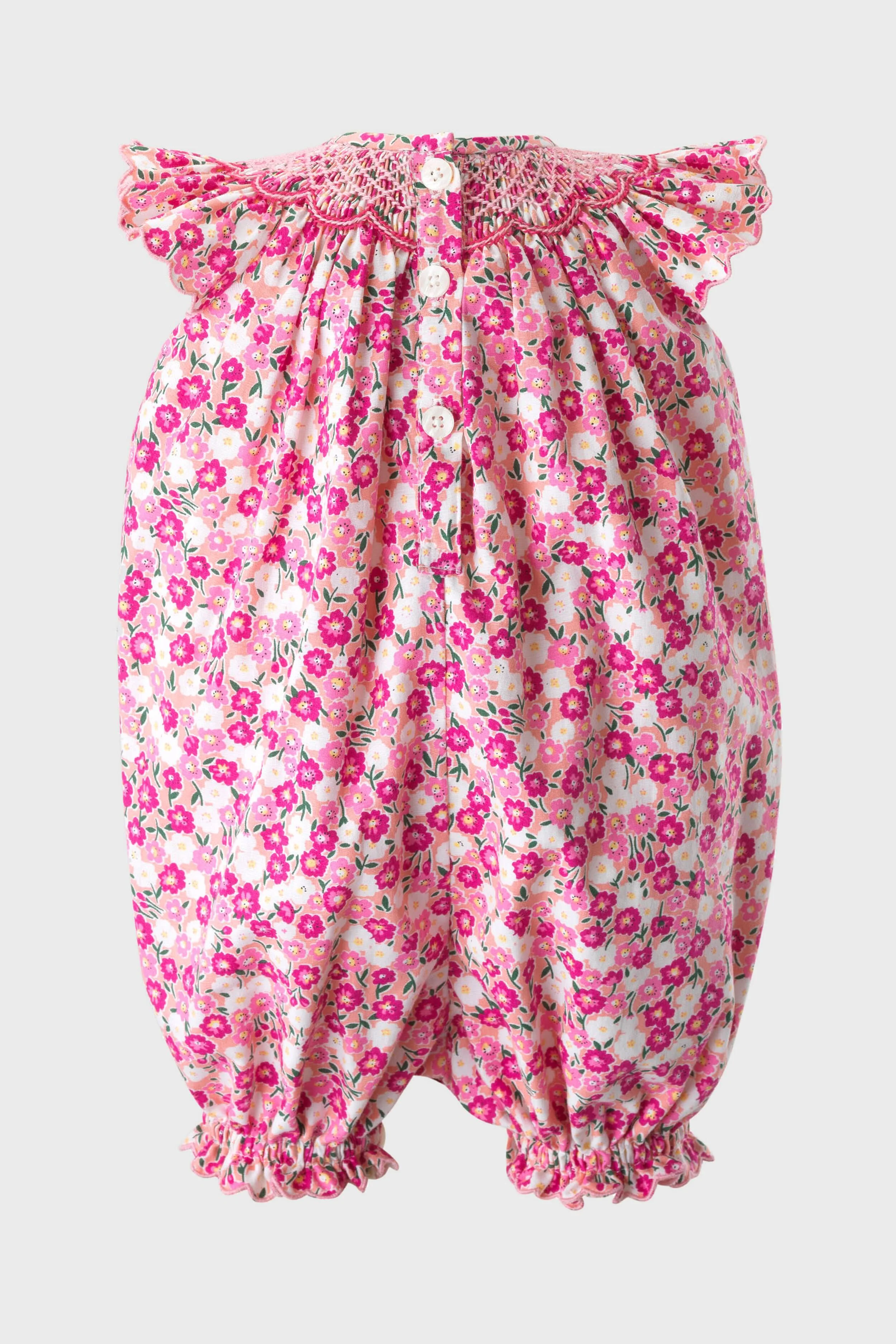 Carnation Smocked Babysuit - Image 2