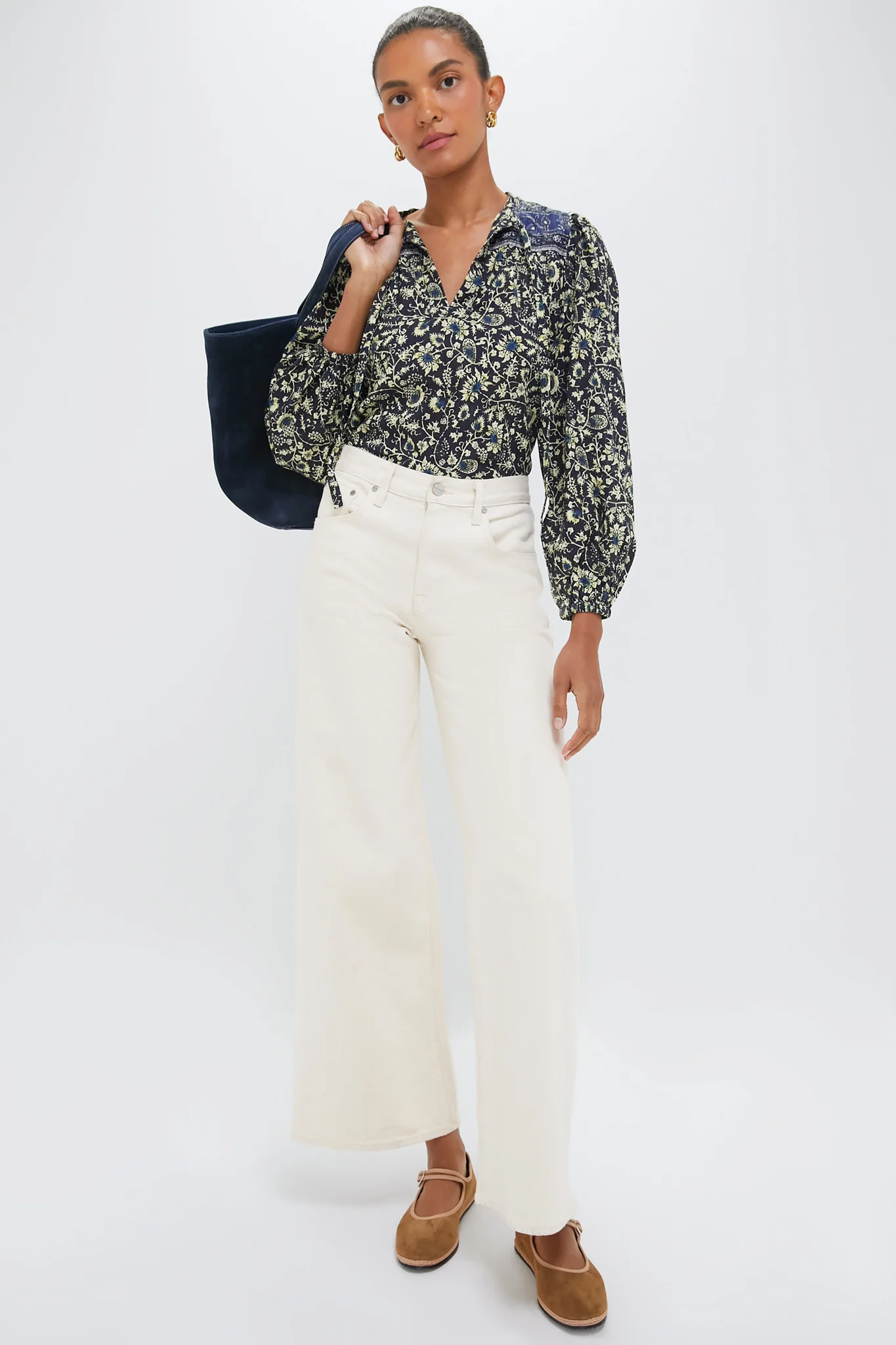 Castagna Suede Mary Jane Flats - Image 3