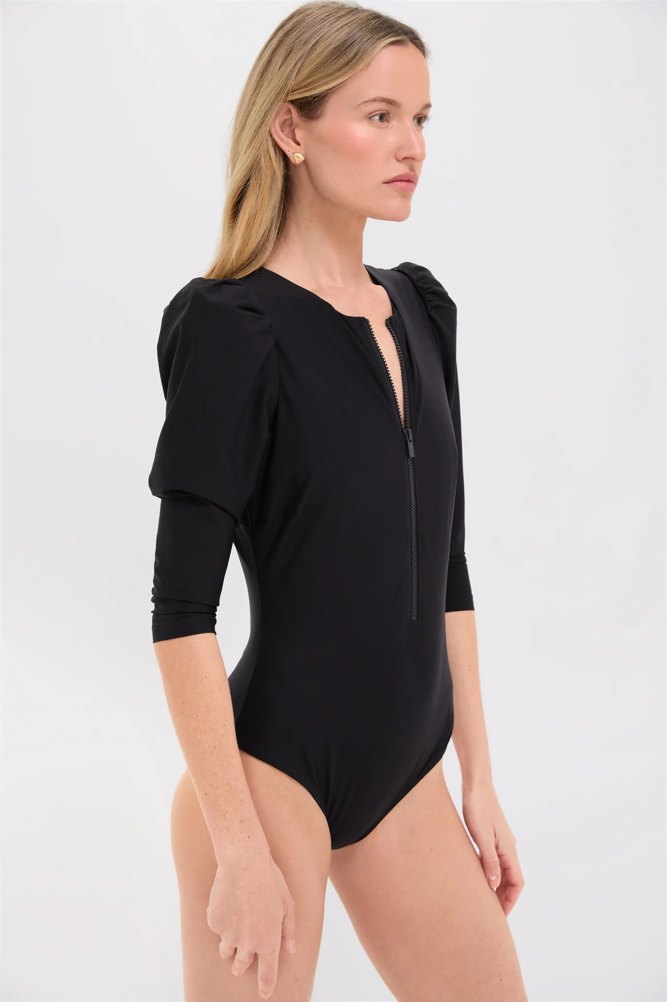 Caviar Sculpting Puff Sleeve One Piece - Image 3