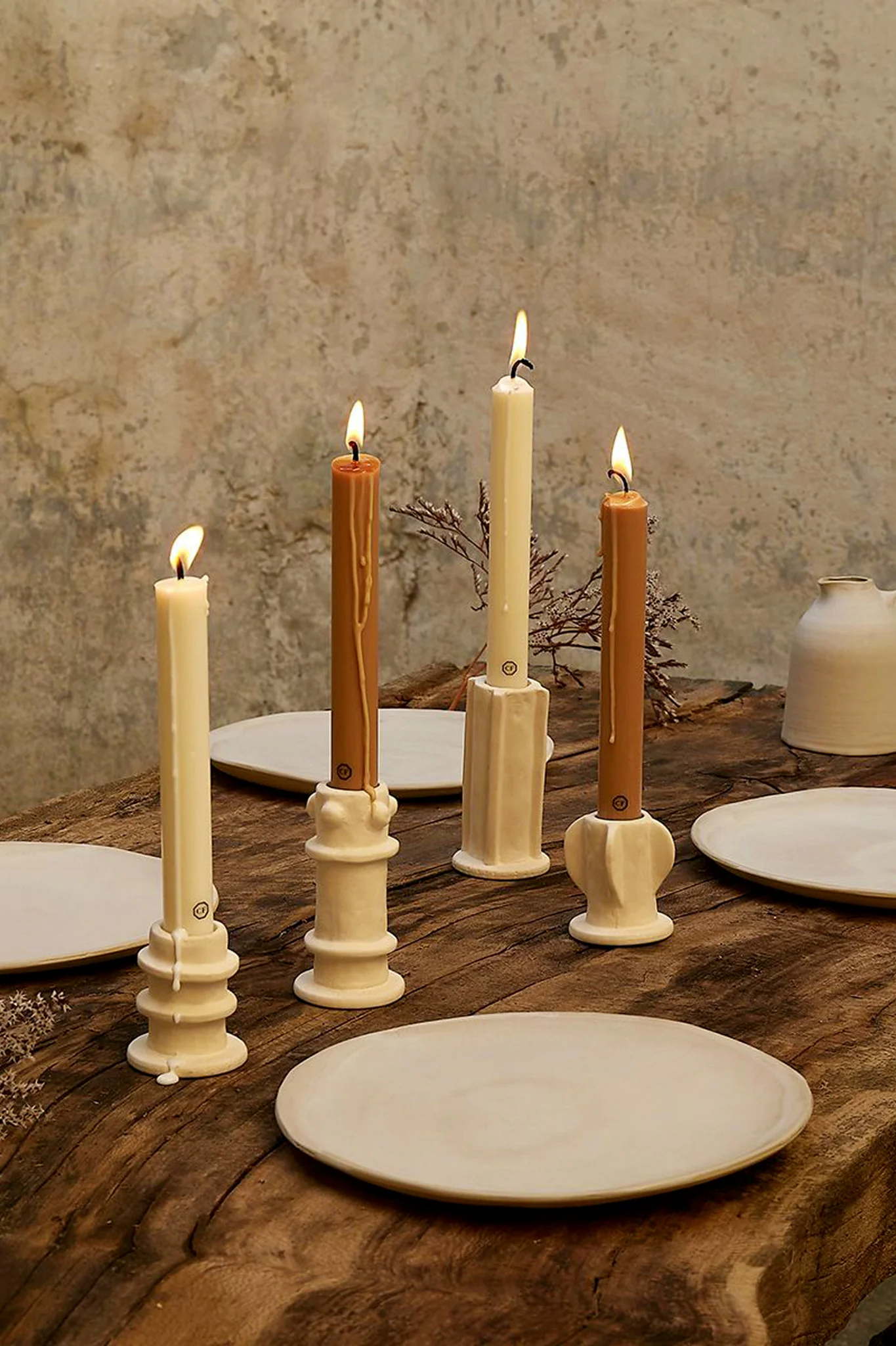 Cedar Scented Taper Candles - Image 3