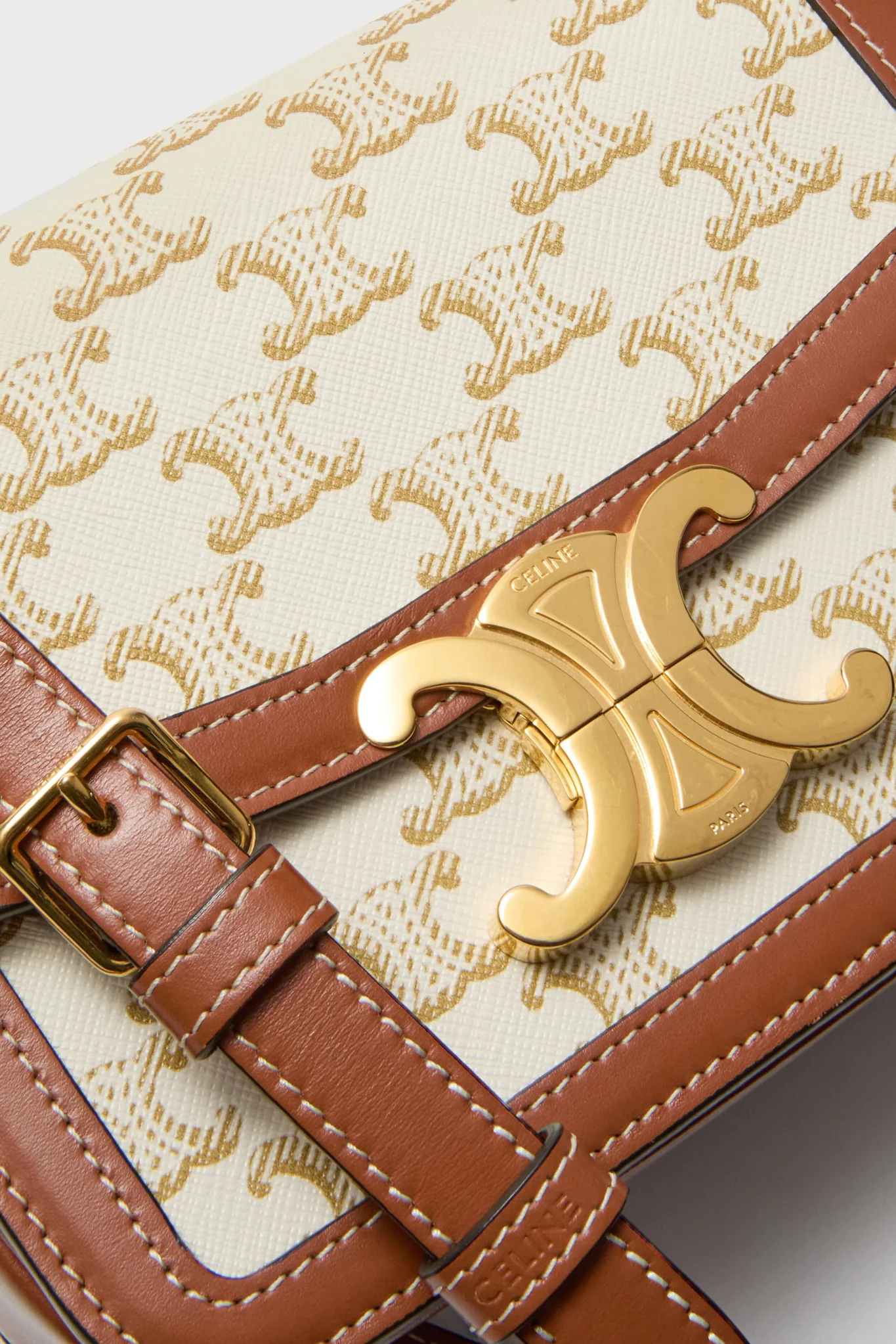 CELINE Coated Canvas Teen Triomphe Shoulder Bag - Image 4