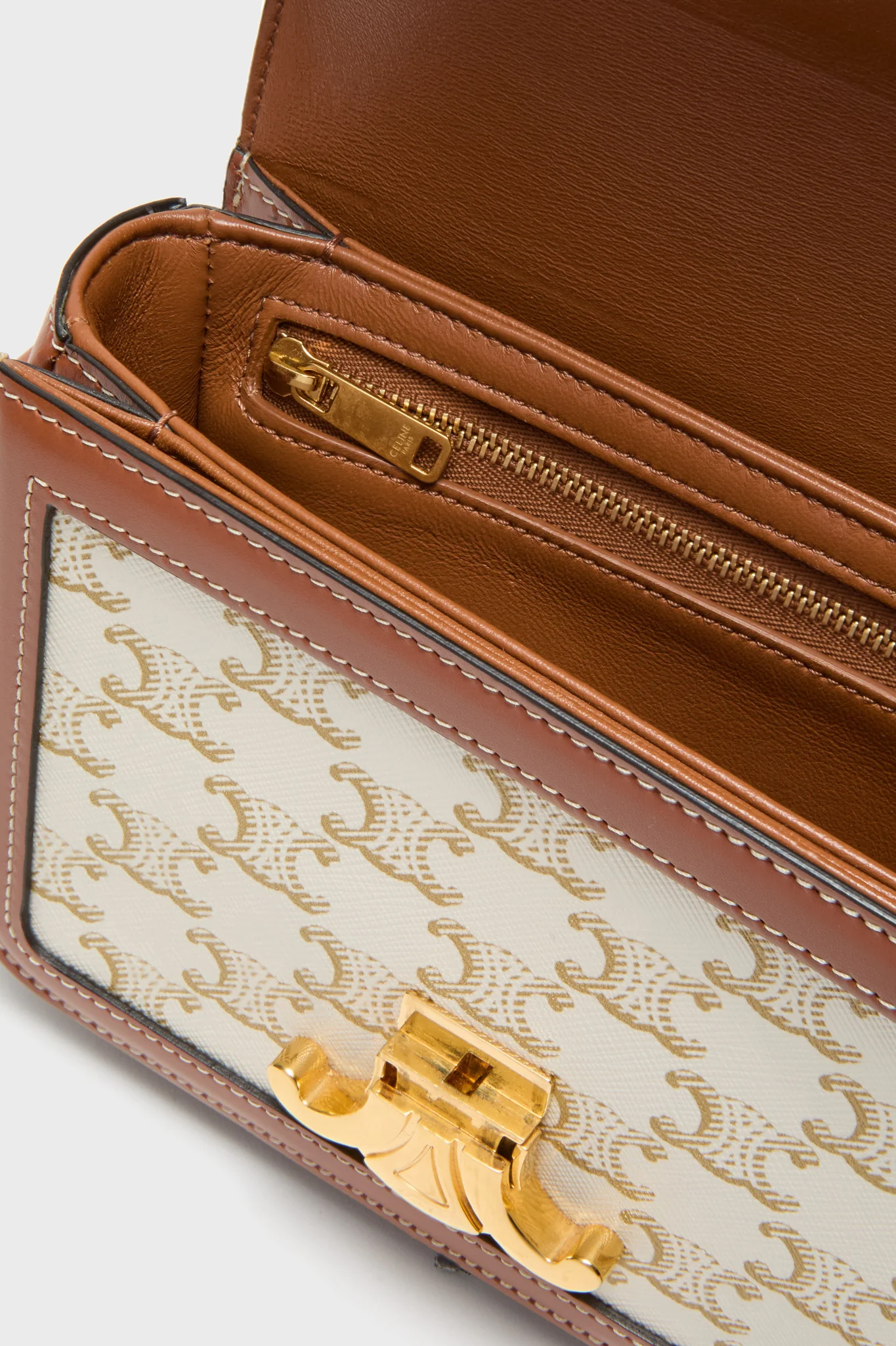 CELINE Coated Canvas Teen Triomphe Shoulder Bag - Image 5
