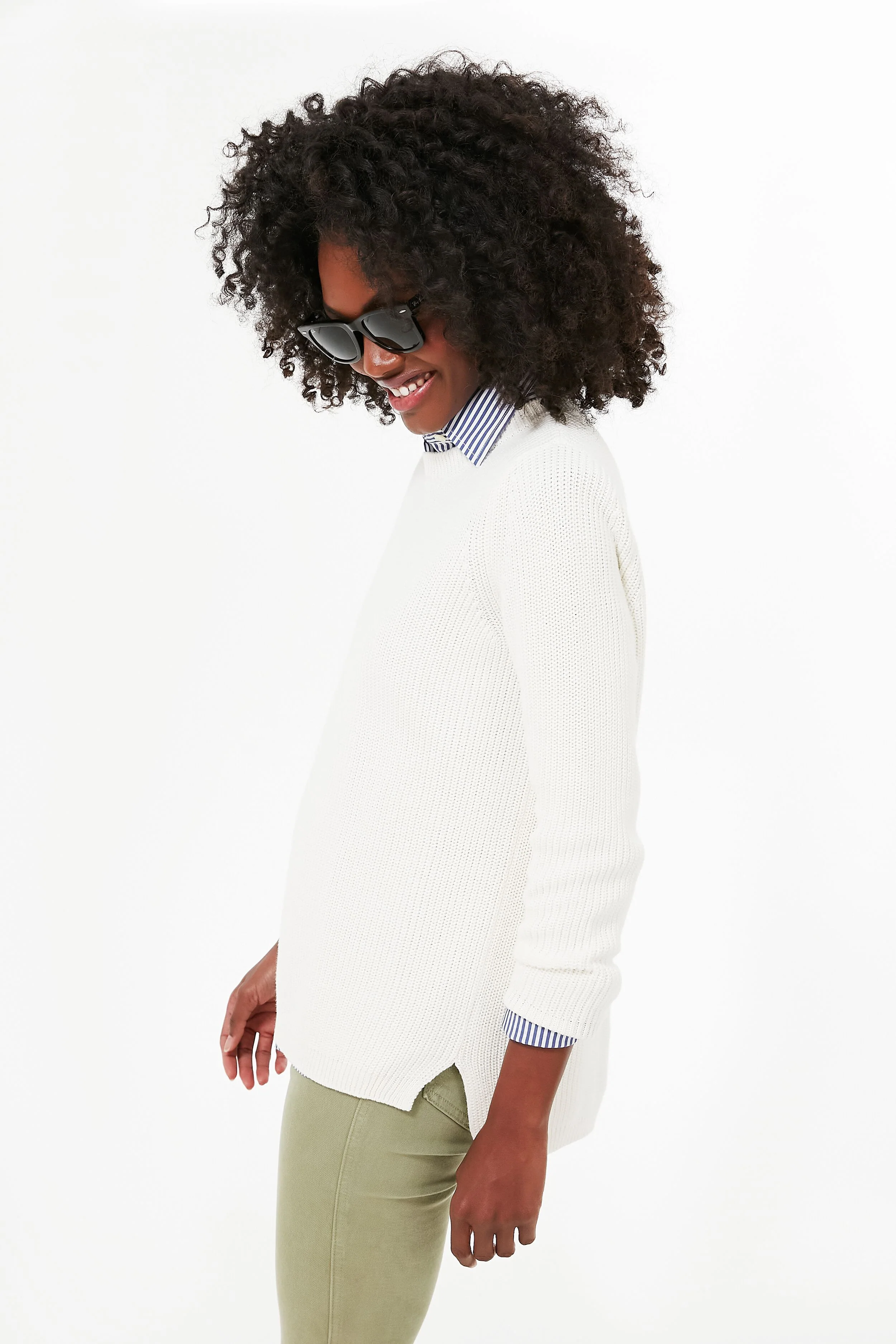 Chalk Emma Shaker Sweater - Image 3