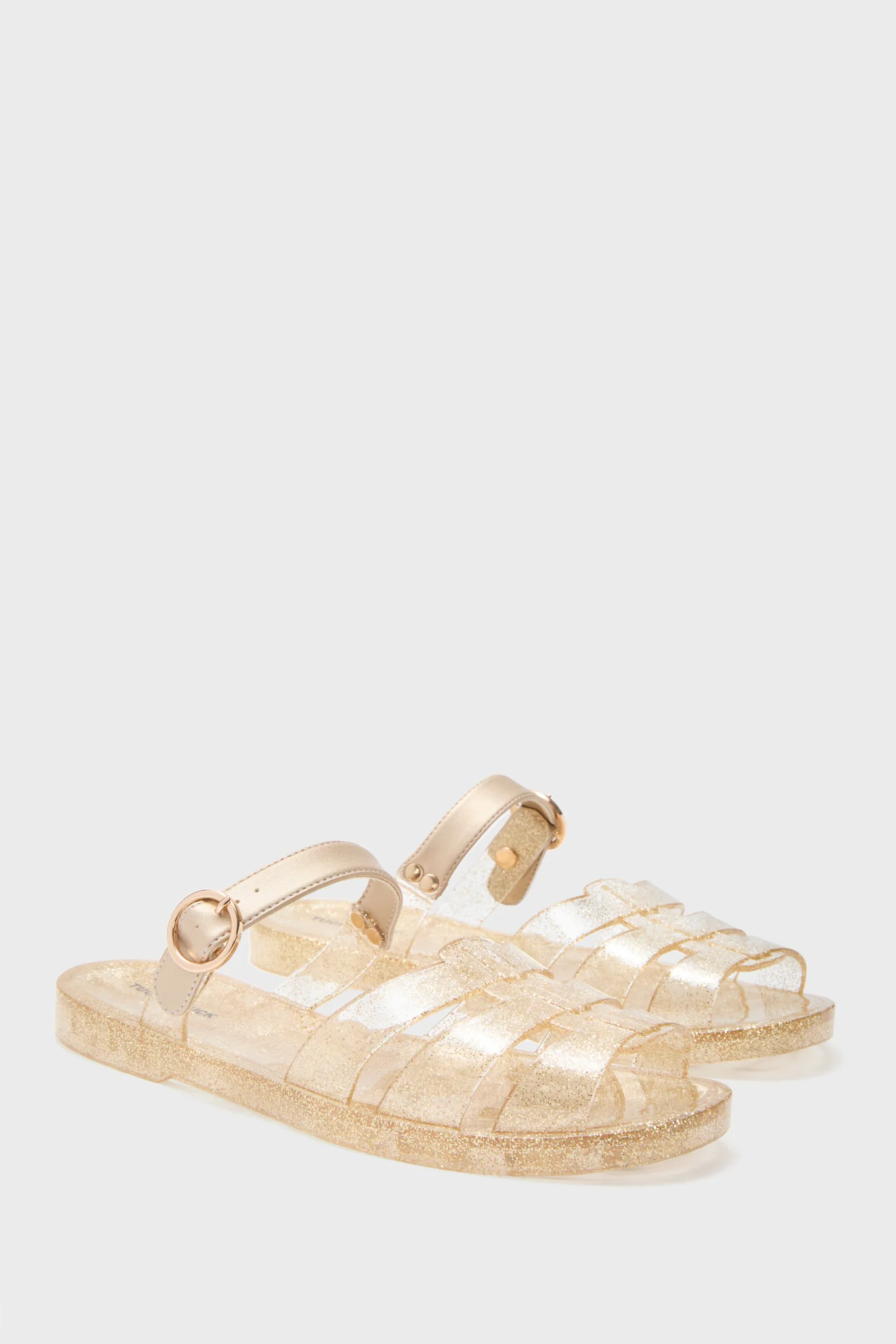 Champagne Glitter Riley Jelly Sandals - Image 4