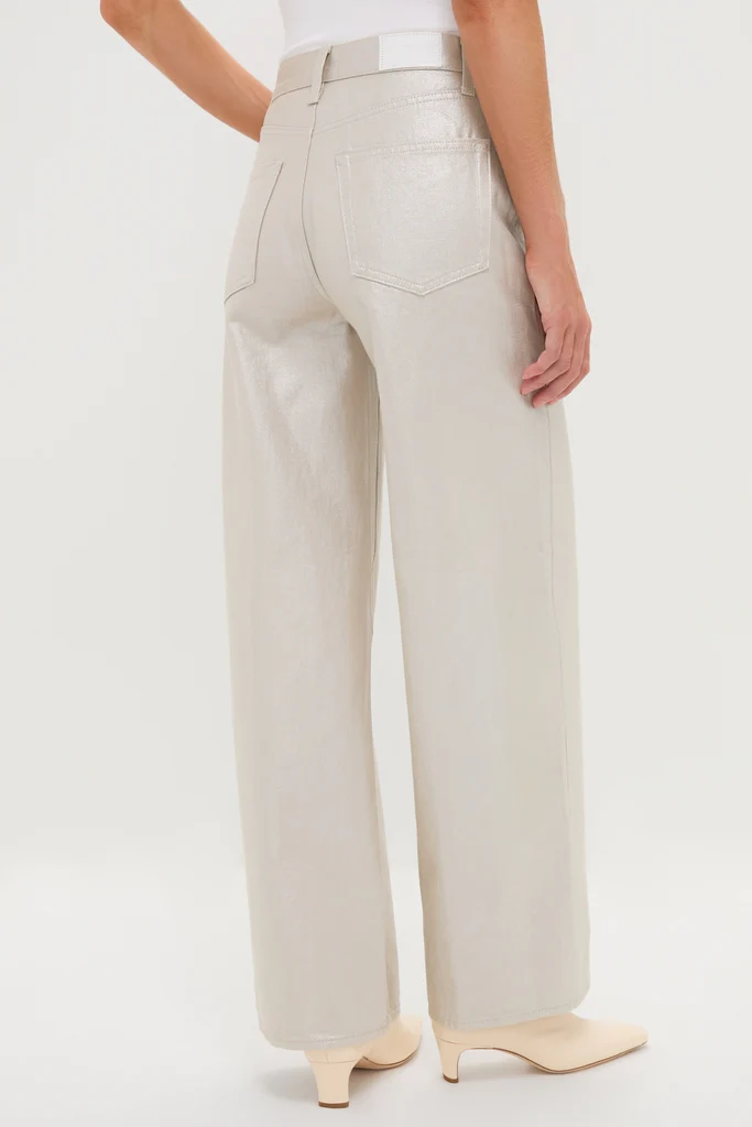 Champagne Luster Tate High Rise Bowed Wide Leg - Image 4