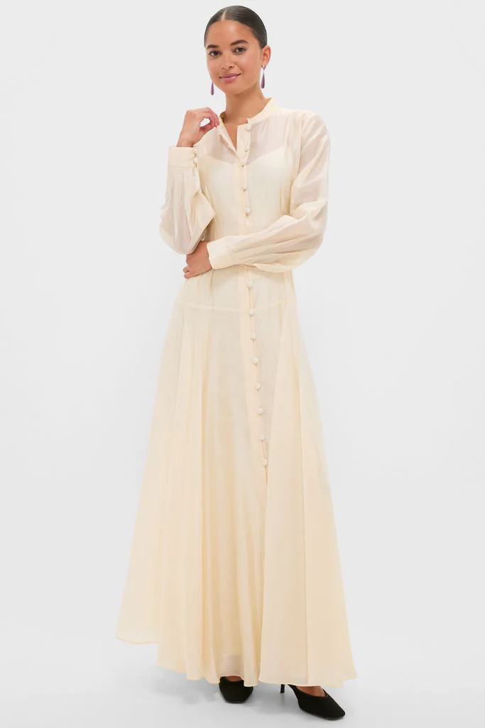 Champagne Organza Marbella Dress - Image 3