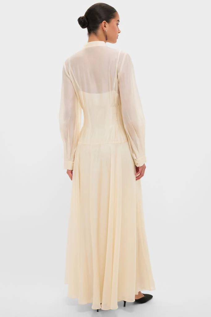 Champagne Organza Marbella Dress - Image 5