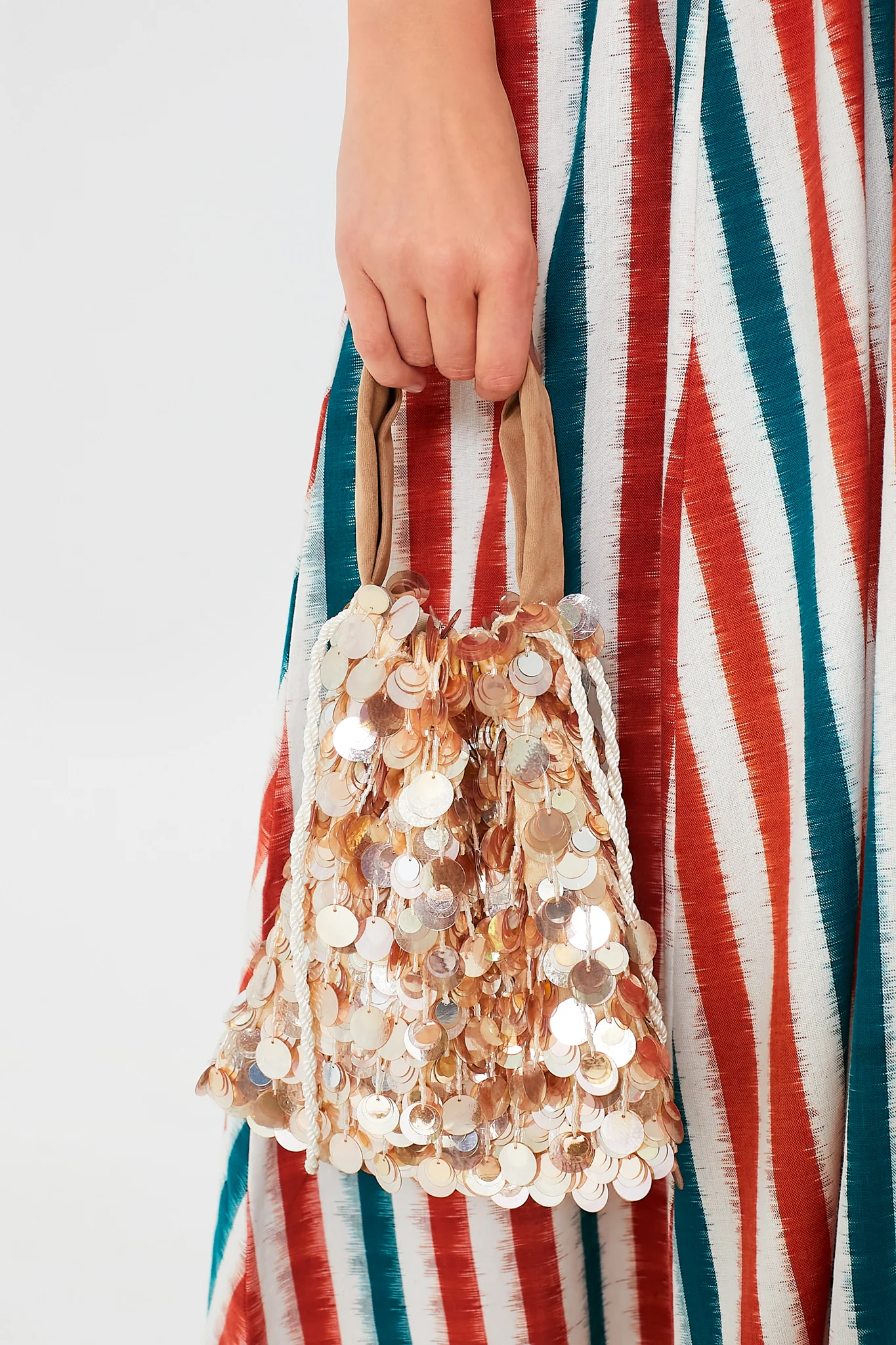 Champagne Sequin Gala Bag - Image 4