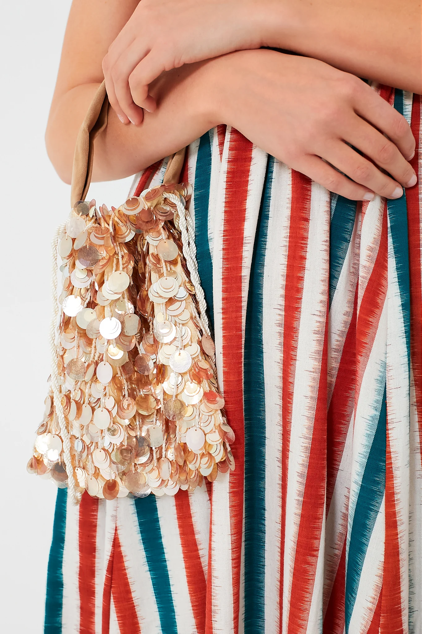 Champagne Sequin Gala Bag - Image 5