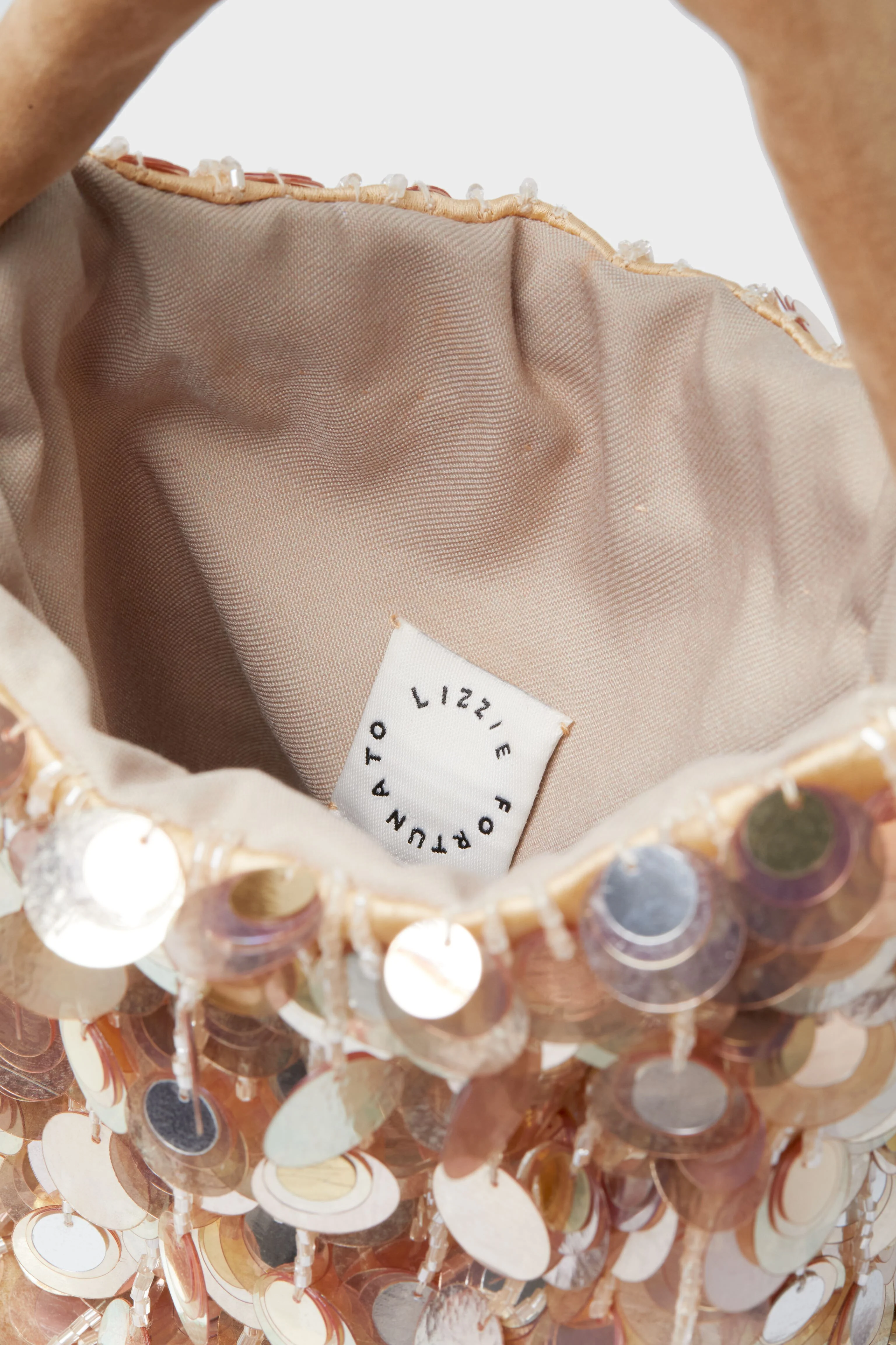 Champagne Sequin Gala Bag - Image 7