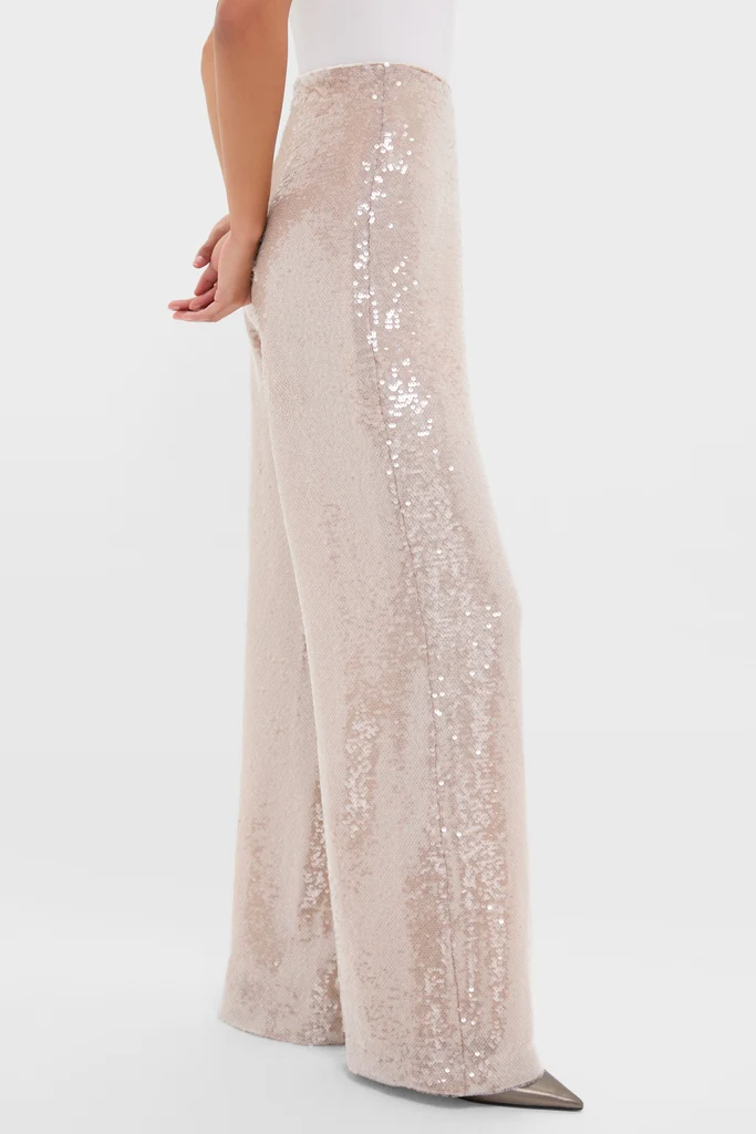 Champagne Sequin Tatum Pants - Image 3