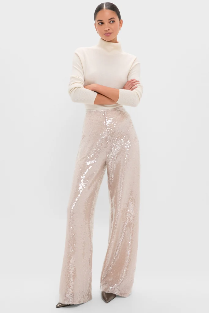 Champagne Sequin Tatum Pants - Image 6