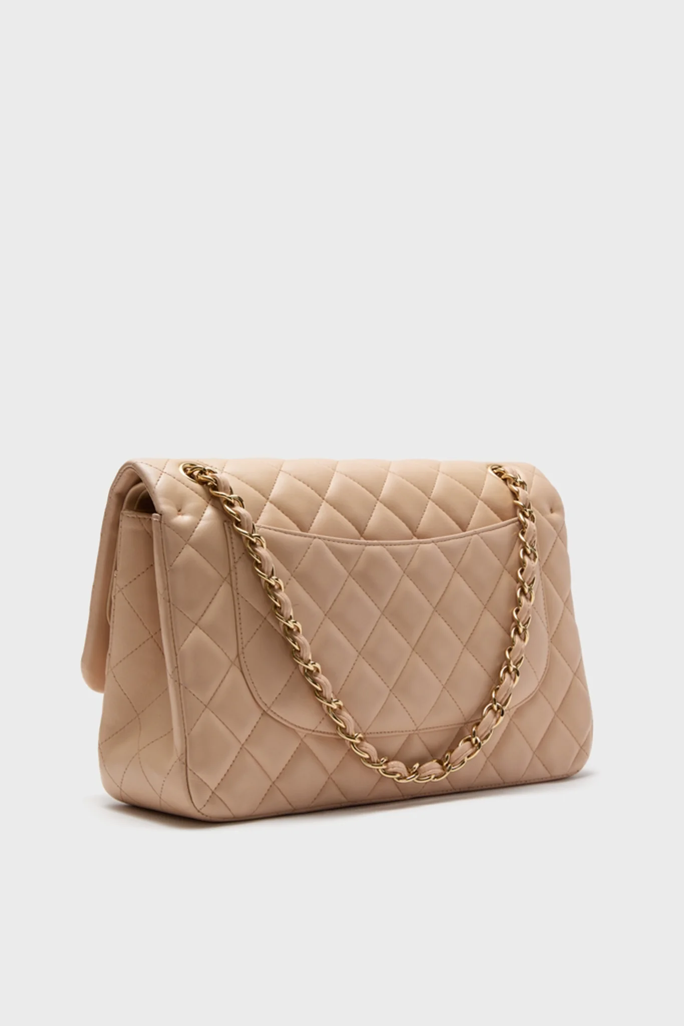 CHANEL Beige Classic Jumbo Flap Bag - Image 2